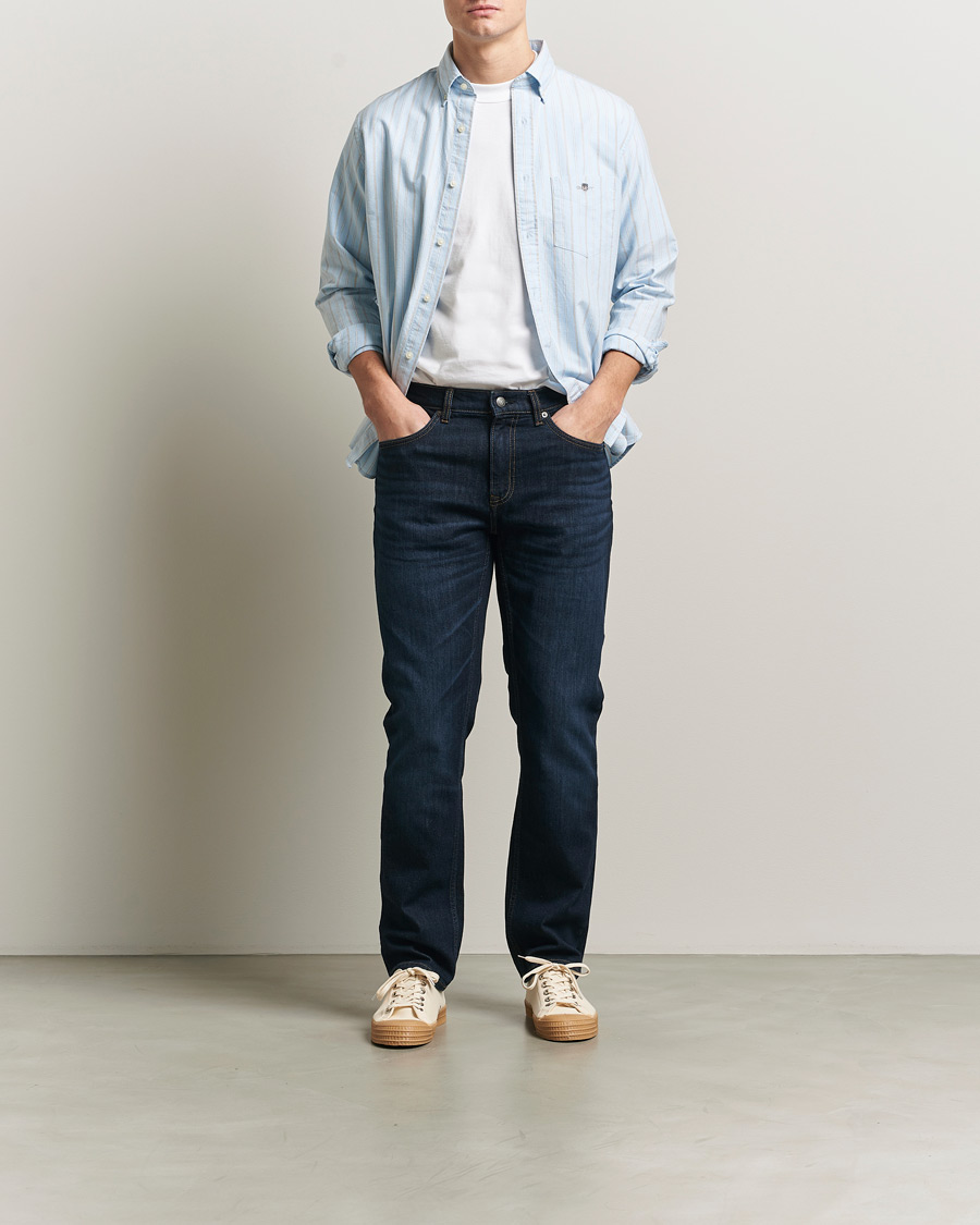 Herre | Bukser | Gant | Regular Fit Jeans Dark Blue Broken In