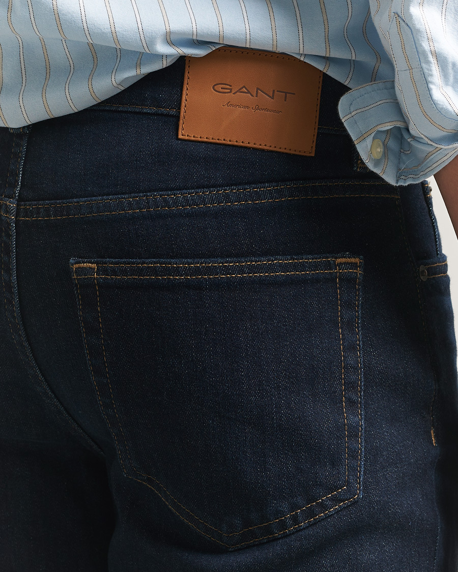 Herre | Bukser | Gant | Regular Fit Jeans Dark Blue Broken In