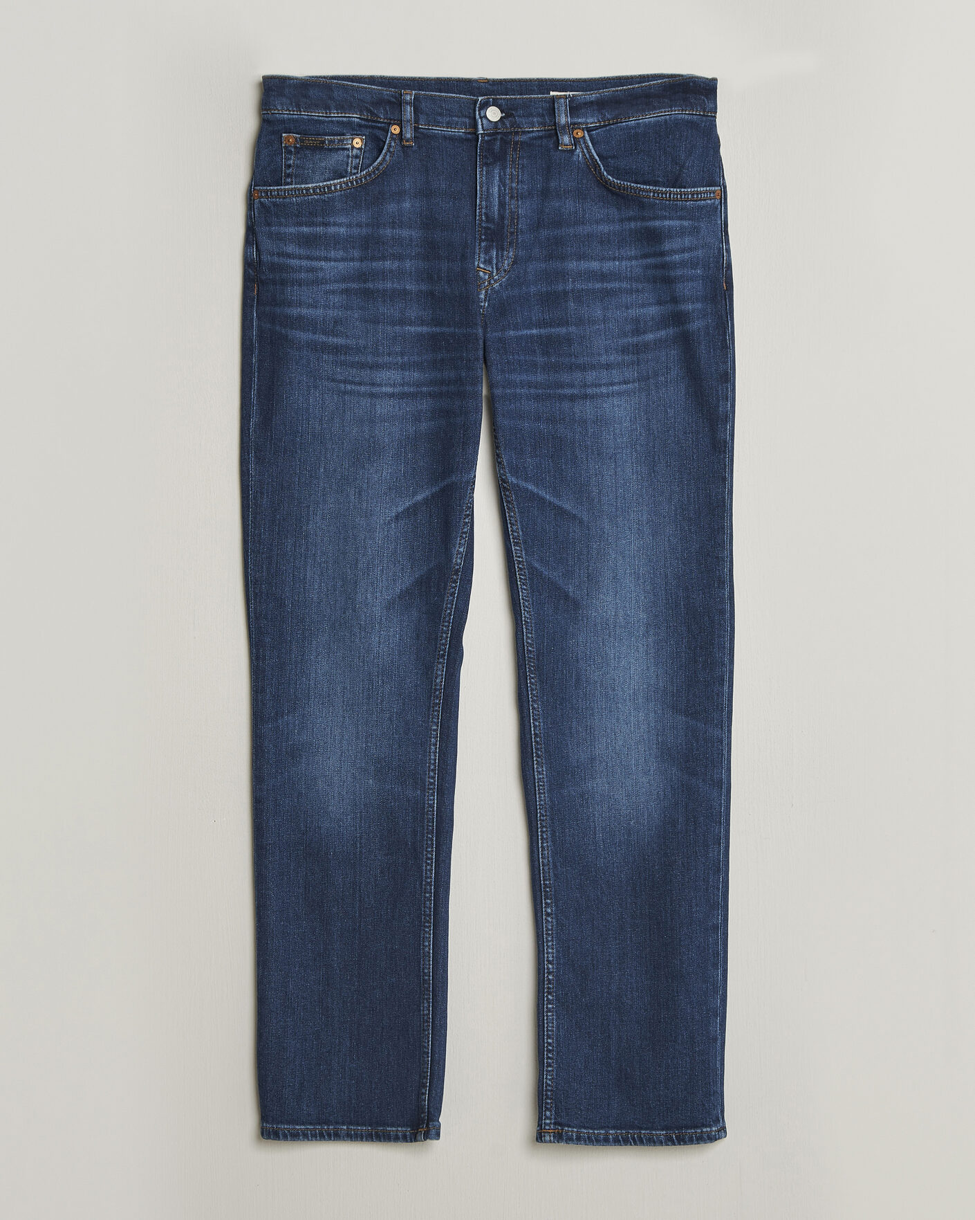 Herre | Jeans | GANT | Regular Fit Jeans Mid Blue Worn In