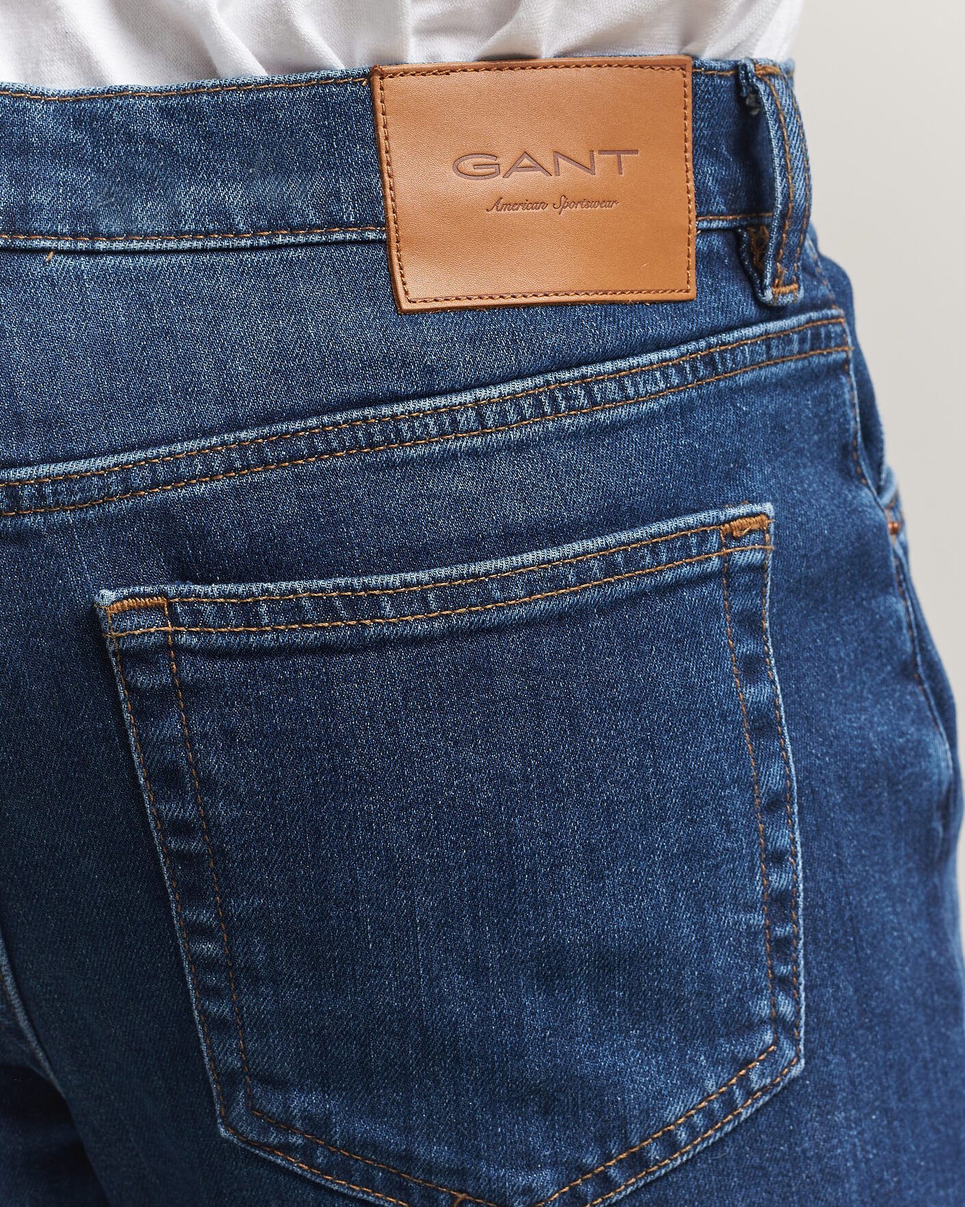 Herre | Bukser | Gant | Regular Fit Jeans Mid Blue Worn In