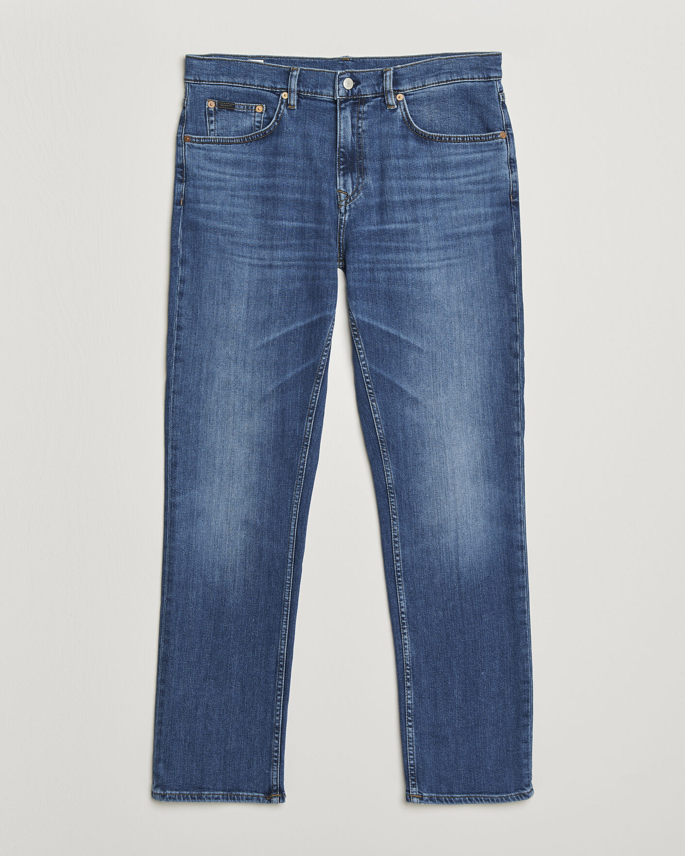Herre | Jeans | GANT | Regular Fit Jeans Mid Blue Broken In