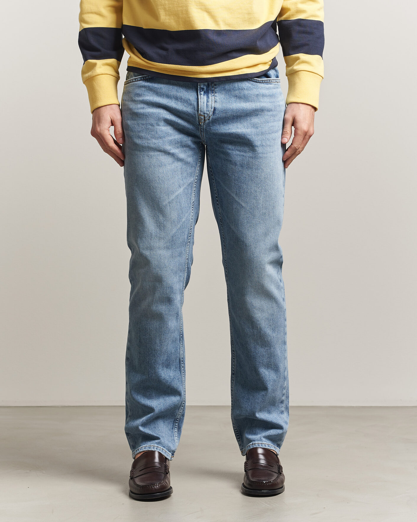 Herre | Bukser | Gant | Regular Fit Jeans Semi Light Blue Worn In