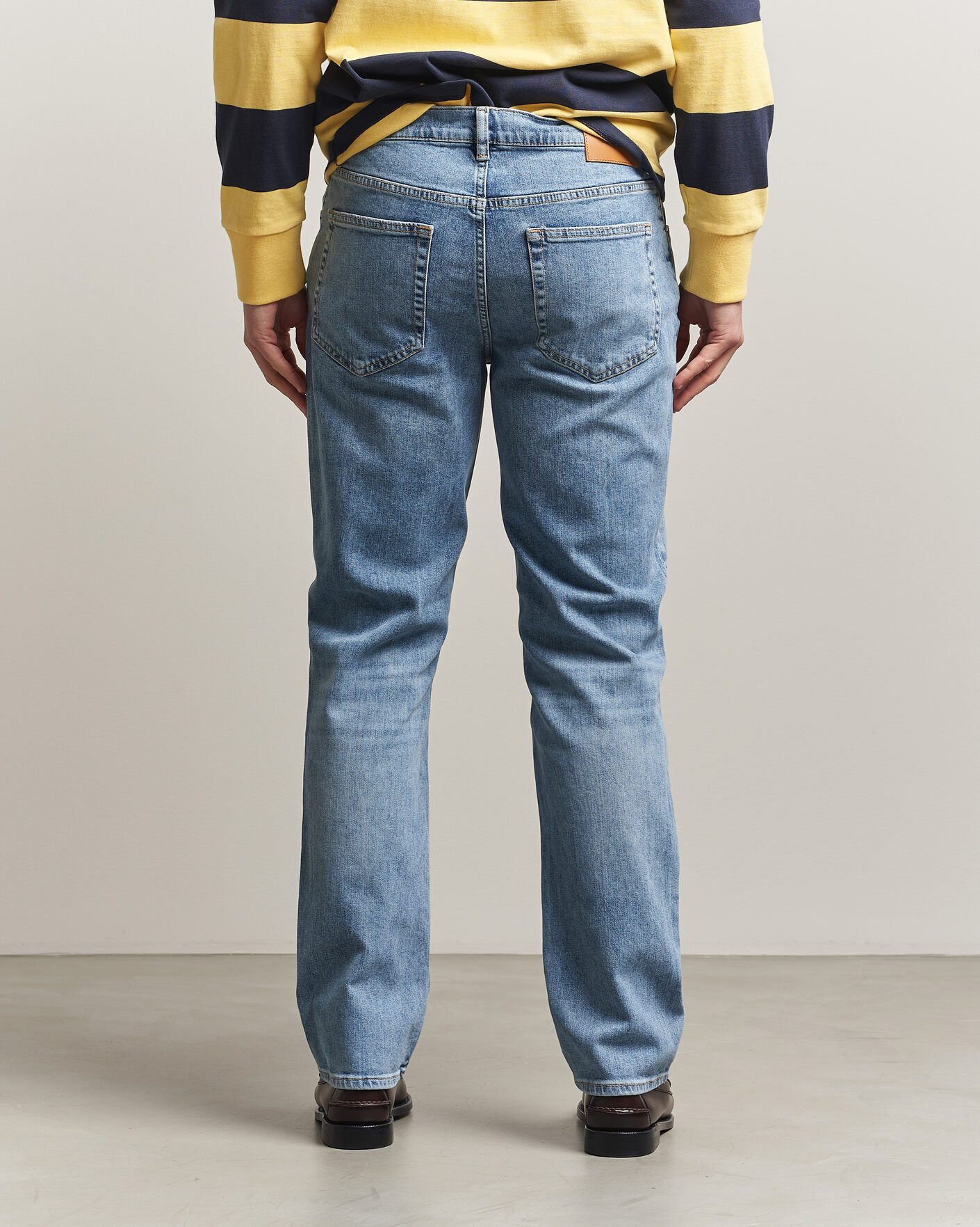 Herre | Bukser | Gant | Regular Fit Jeans Semi Light Blue Worn In