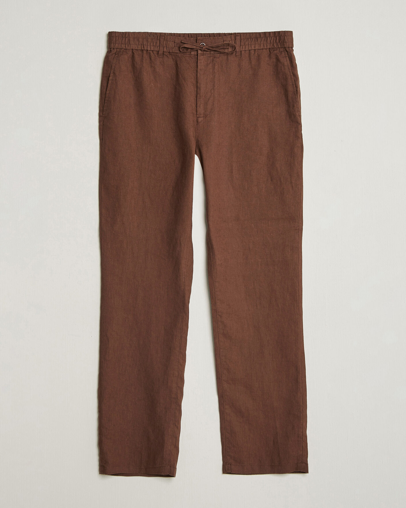 Herre | Bukser | GANT | Regular Fit Linen Drawstring Pants Mahogany Brown