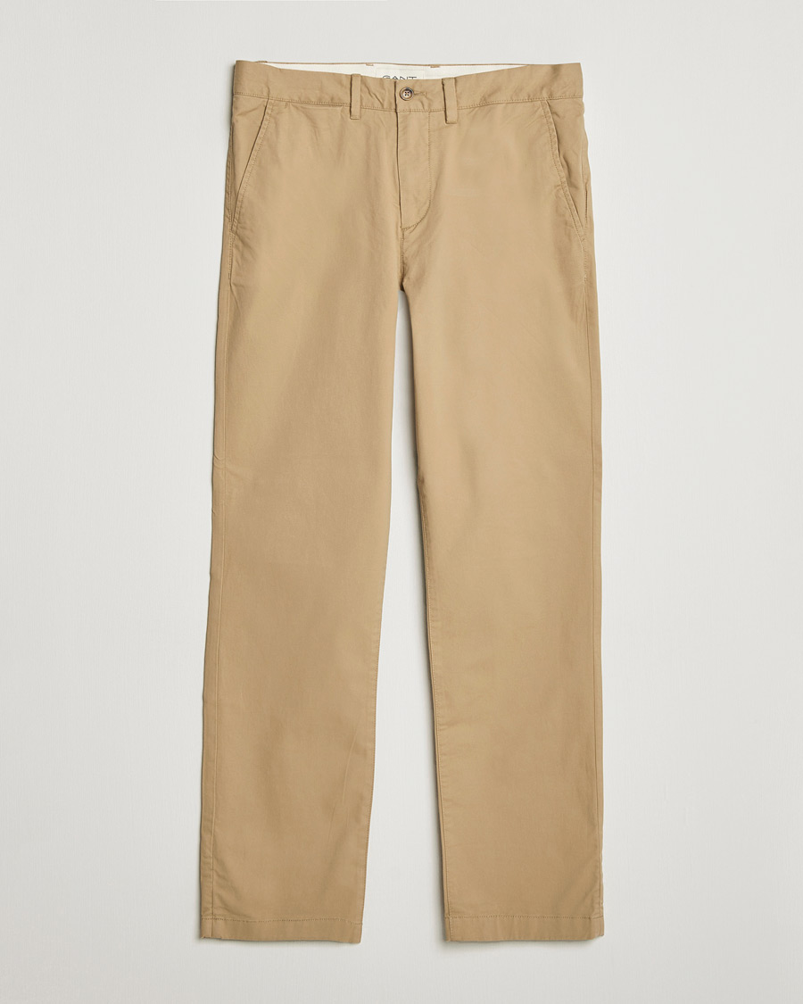 Herre | Bukser | GANT | Regular Fit Chinos Dark Khaki