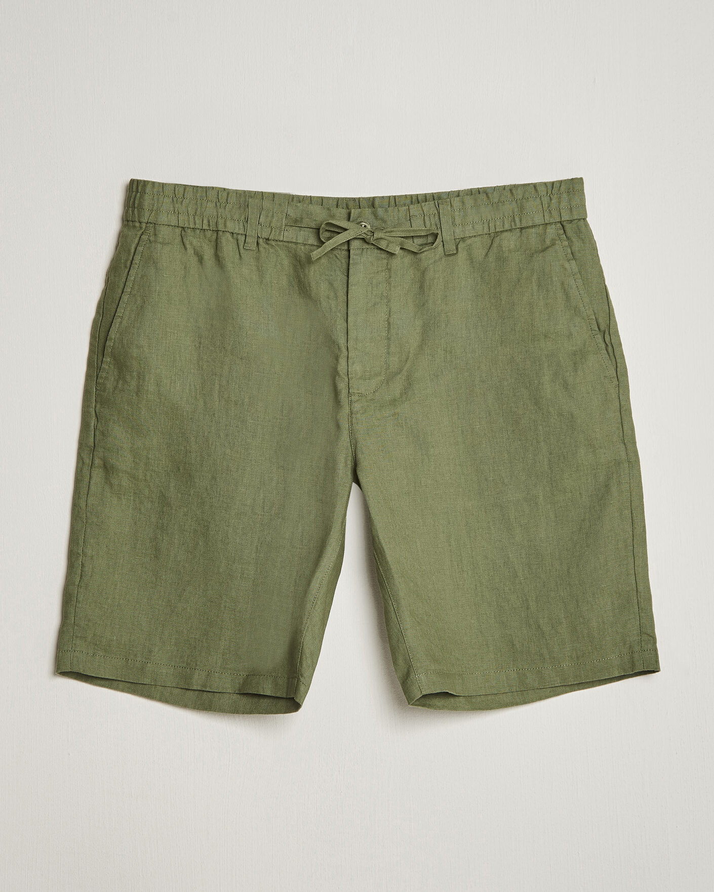 Herre | Shorts | Gant | Regular Fit Linen Drawstring Shorts Dry Herb Green
