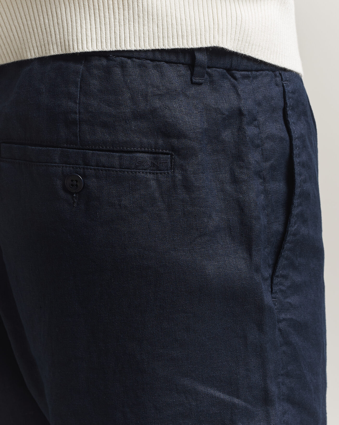 Herre | Shorts | Gant | Regular Fit Linen Drawstring Shorts Evening Blue