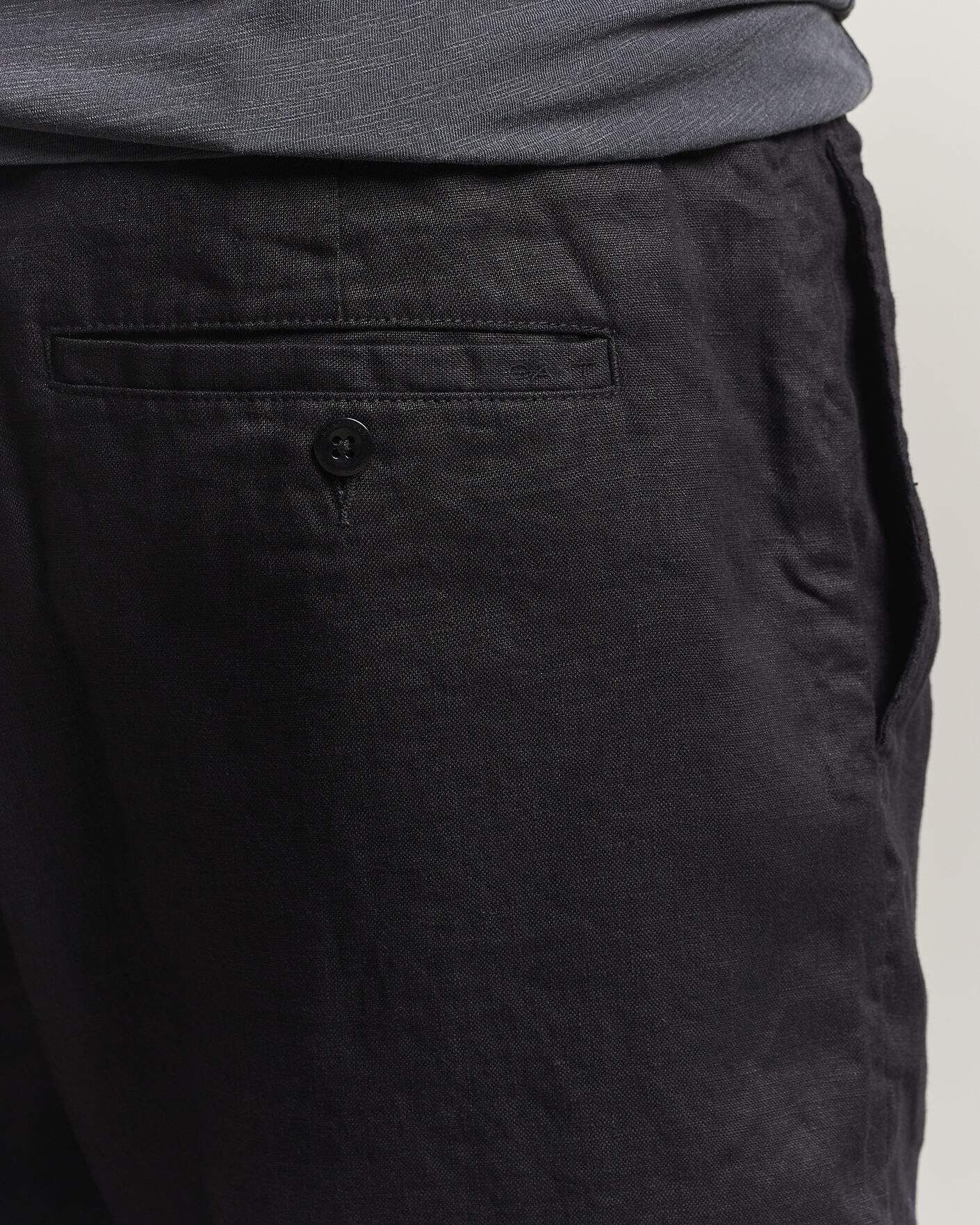 Herre | Shorts | GANT | Regular Fit Linen Drawstring Shorts Black