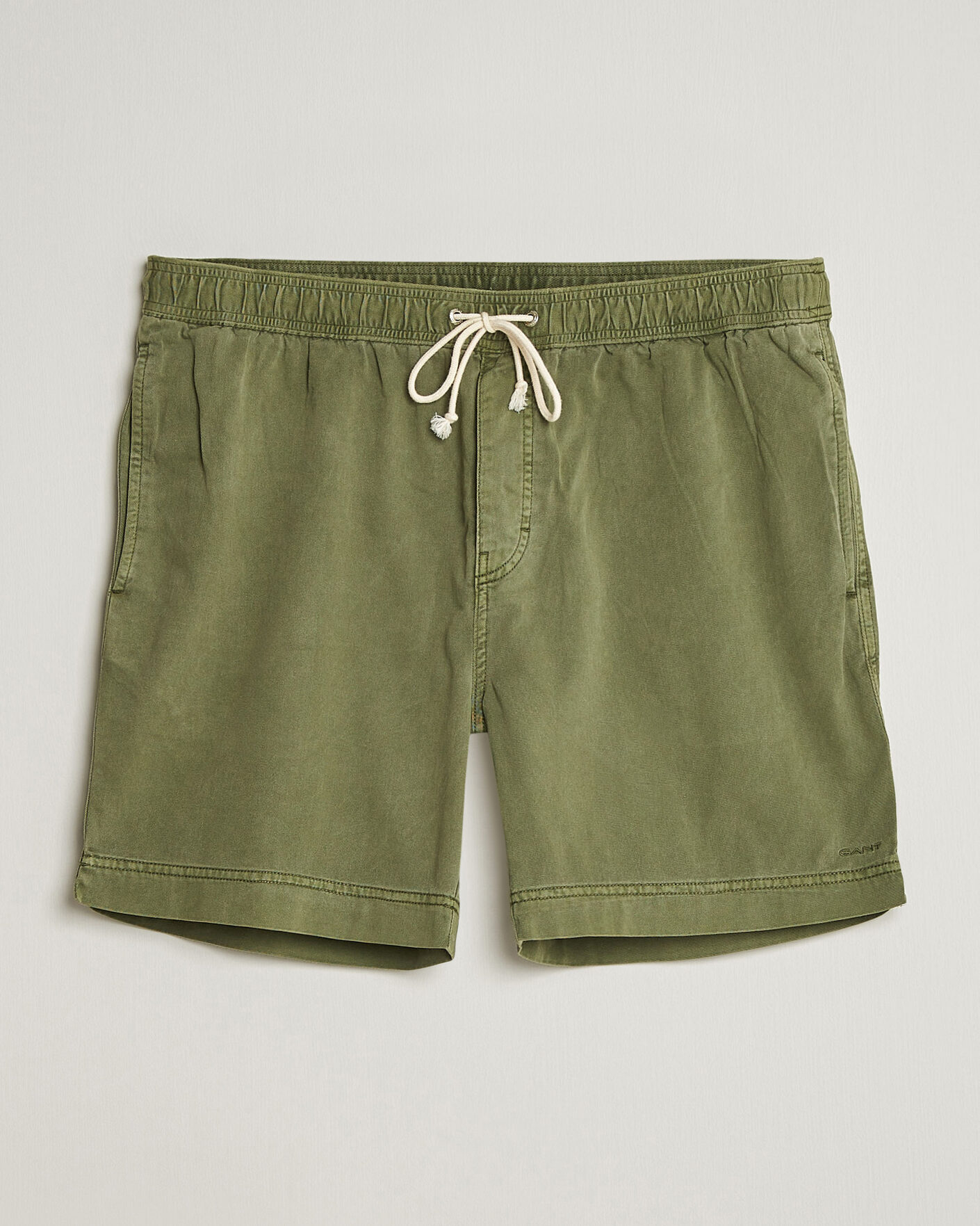 Herre | Shorts | Gant | Regular Fit Sunfaded Drawstring Dry Herb Green