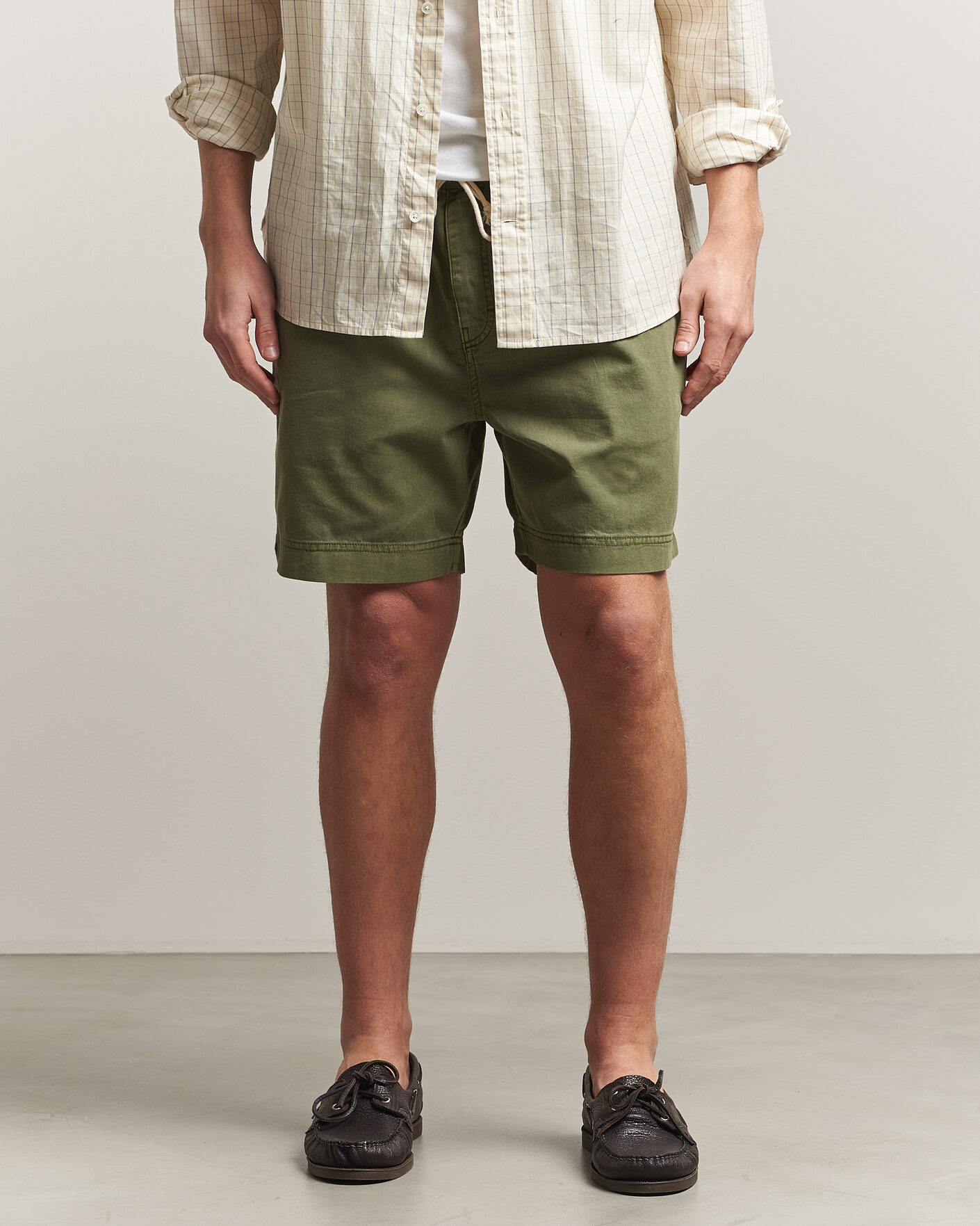 Herre | Shorts | Gant | Regular Fit Sunfaded Drawstring Dry Herb Green