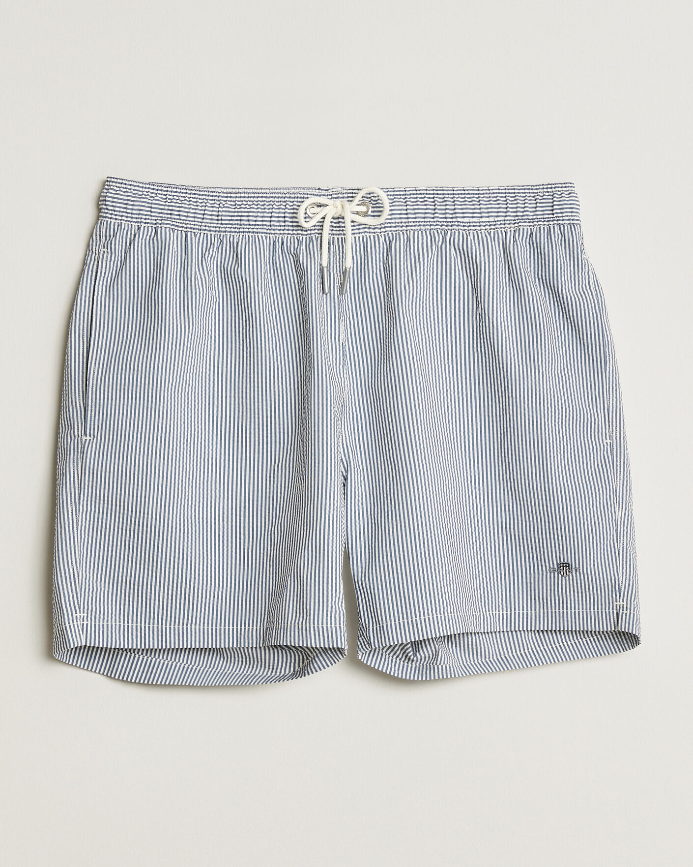 Herre | Badebukser | Gant | Seersucker Striped Swimshorts Vintage Blue