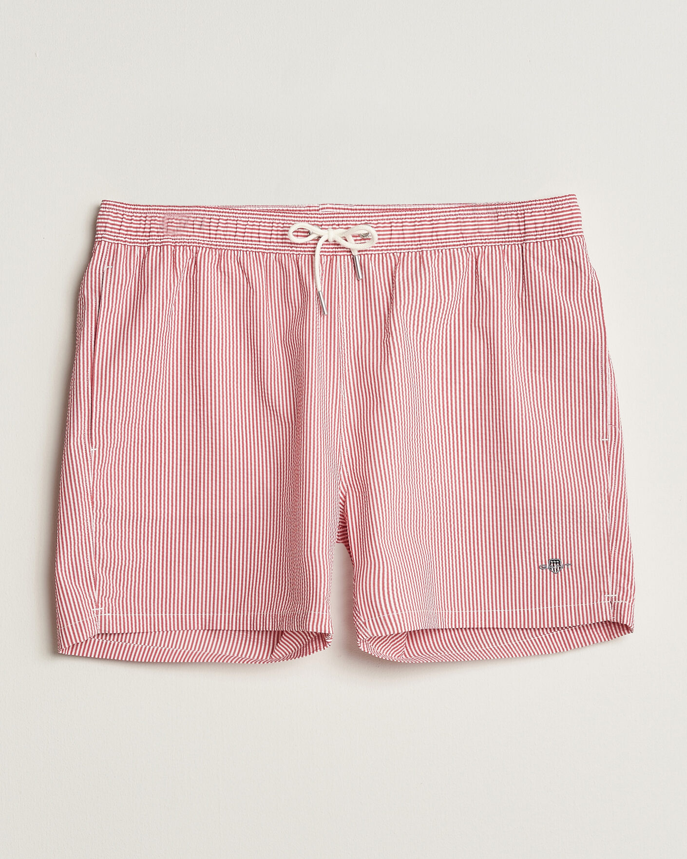 Herre | Badebukser | Gant | Seersucker Striped Swimshorts Rose Red