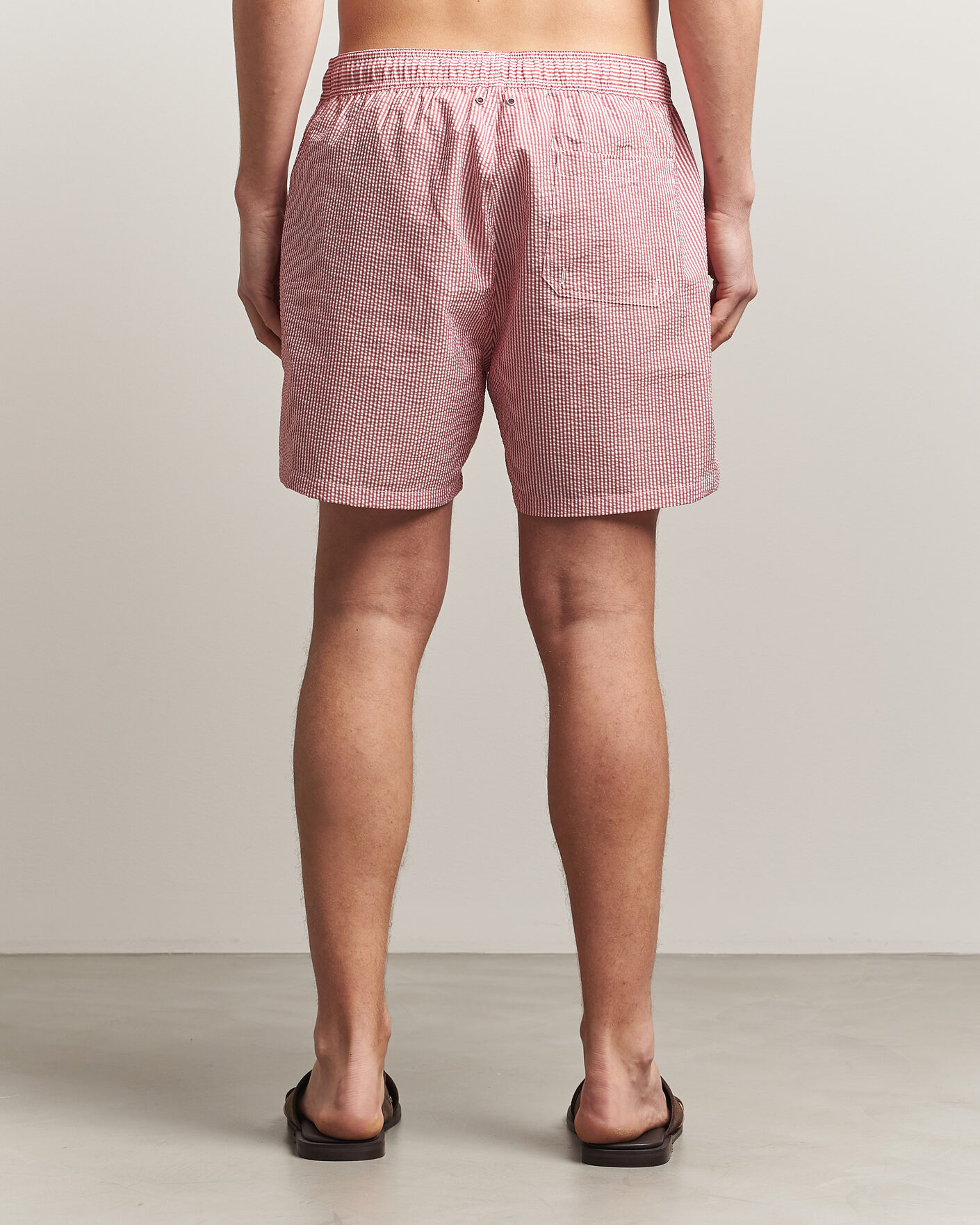 Herre | Badebukser | GANT | Seersucker Striped Swimshorts Rose Red