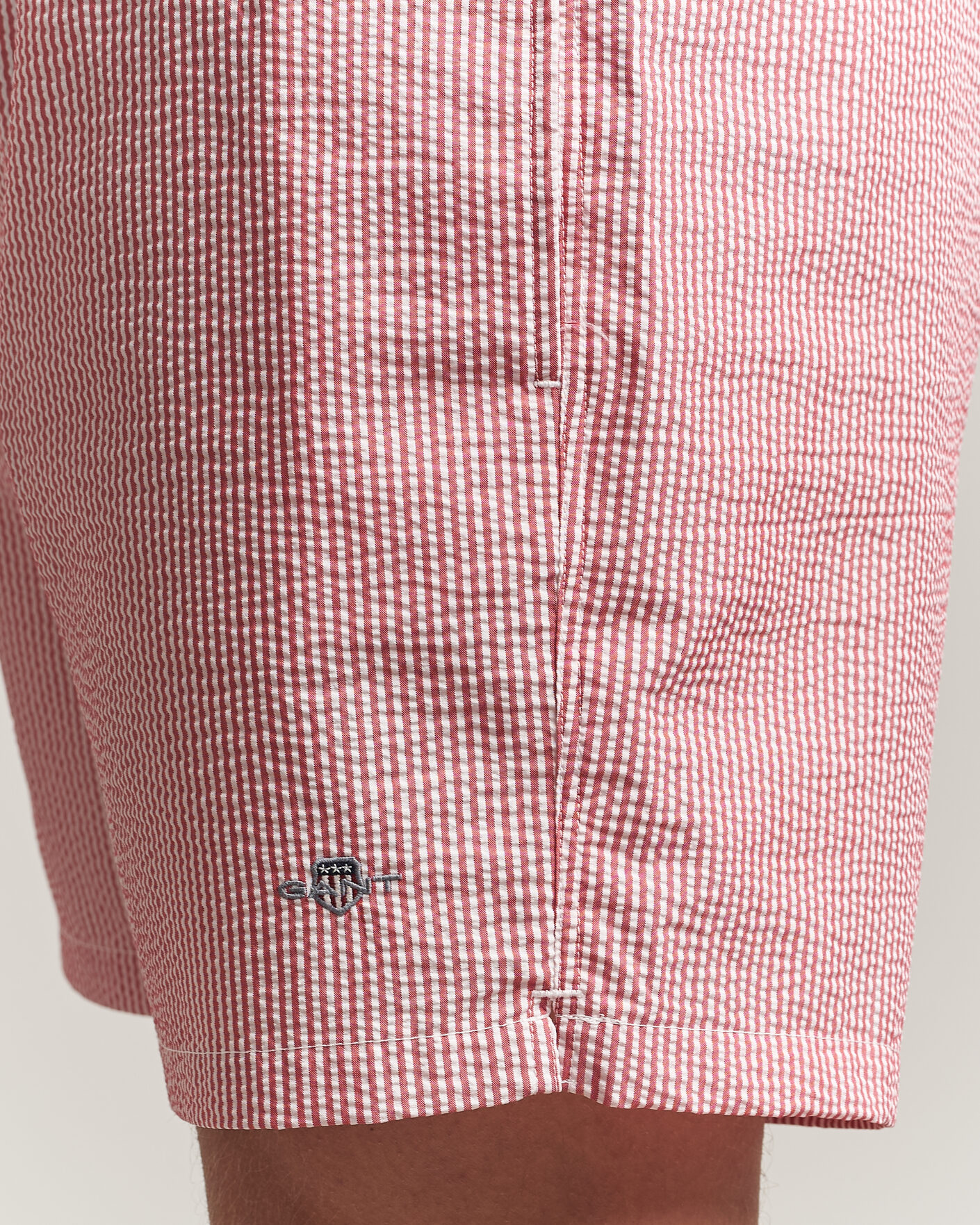Herre | Badebukser | Gant | Seersucker Striped Swimshorts Rose Red