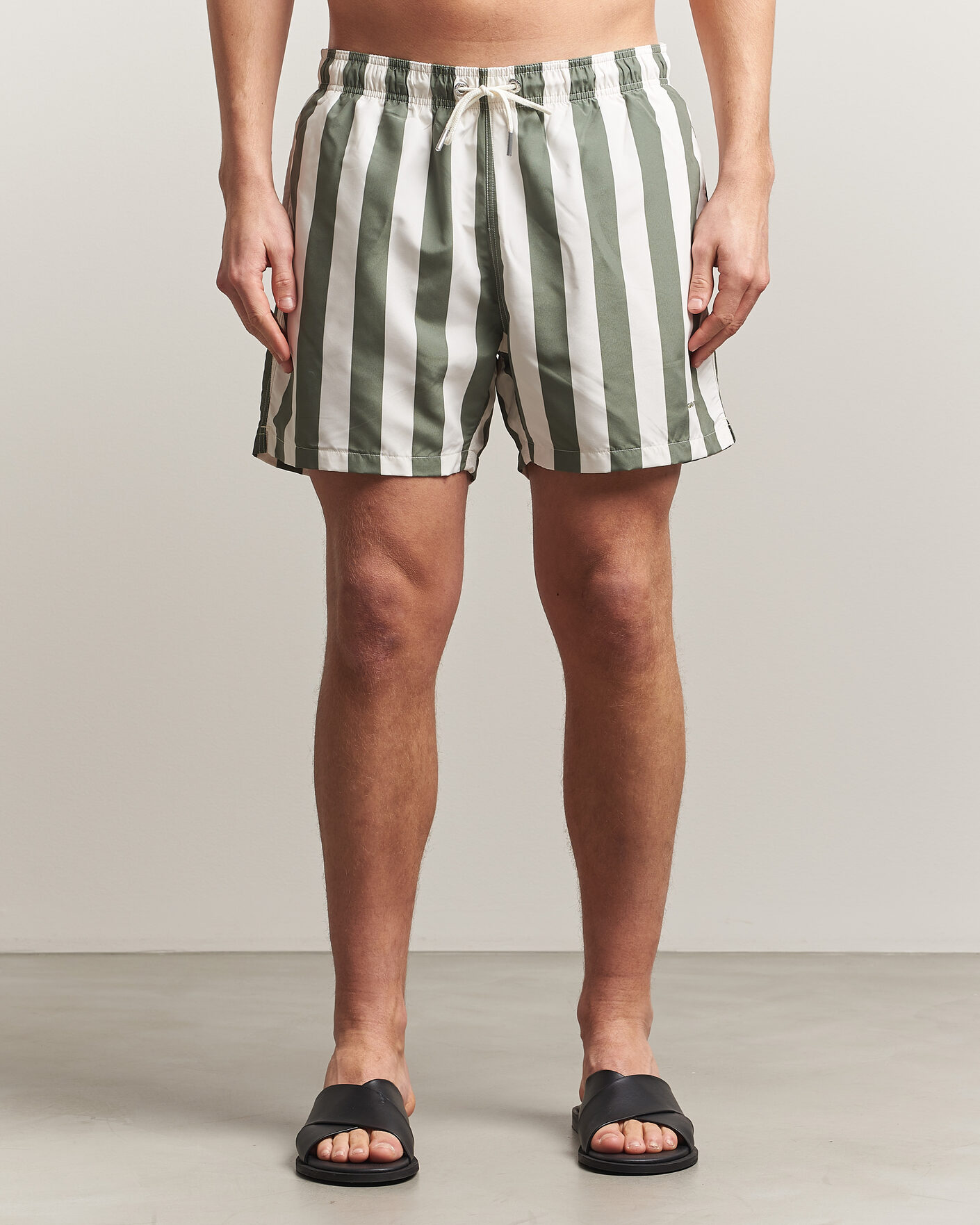 Herre | Badebukser | GANT | Blockstriped Swimshorts Dry Herb Green
