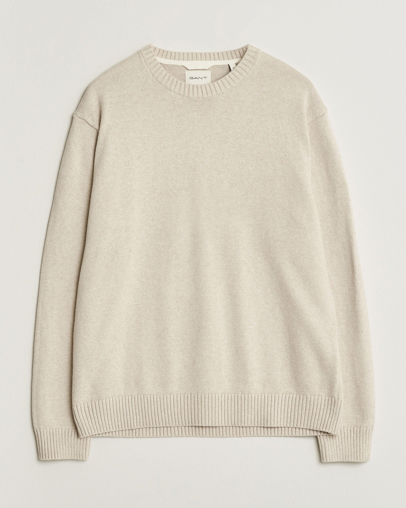 Herre | Trøjer | Gant | Cotton/Cashmere Knitted Sweater Seed Melange
