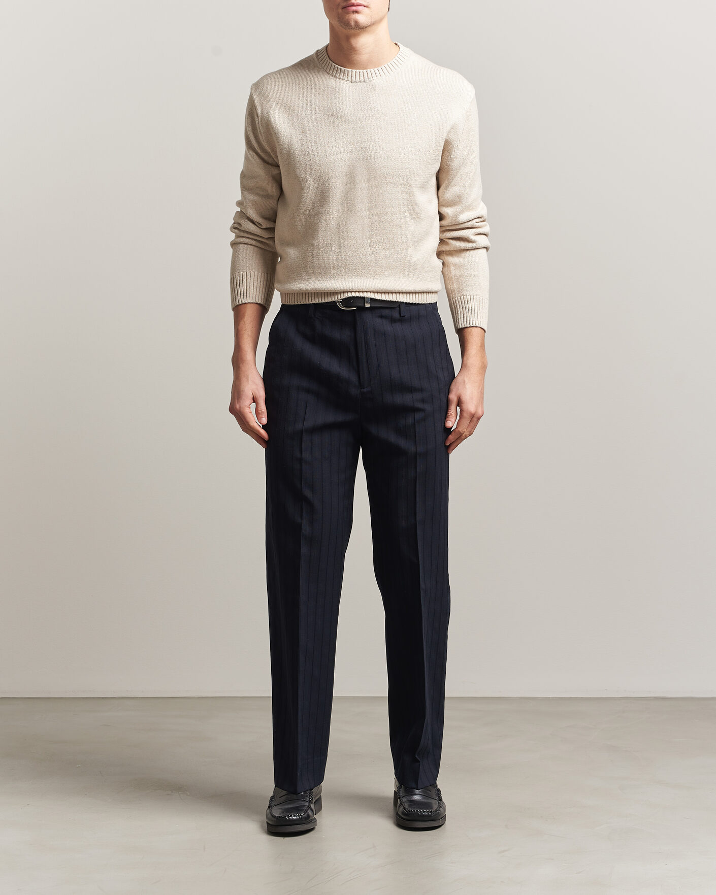 Herre | Trøjer | Gant | Cotton/Cashmere Knitted Sweater Seed Melange