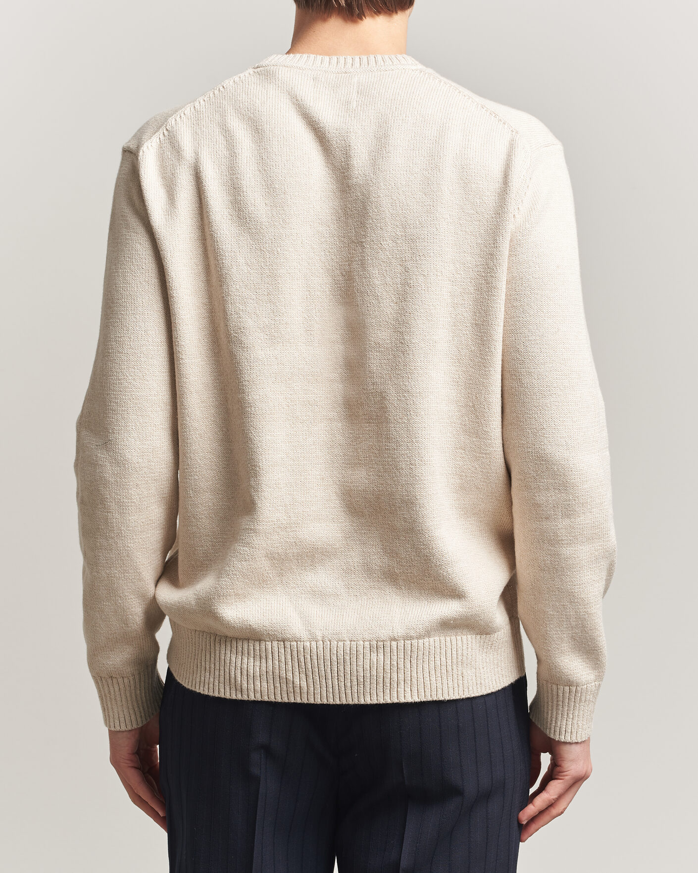 Herre | Trøjer | Gant | Cotton/Cashmere Knitted Sweater Seed Melange