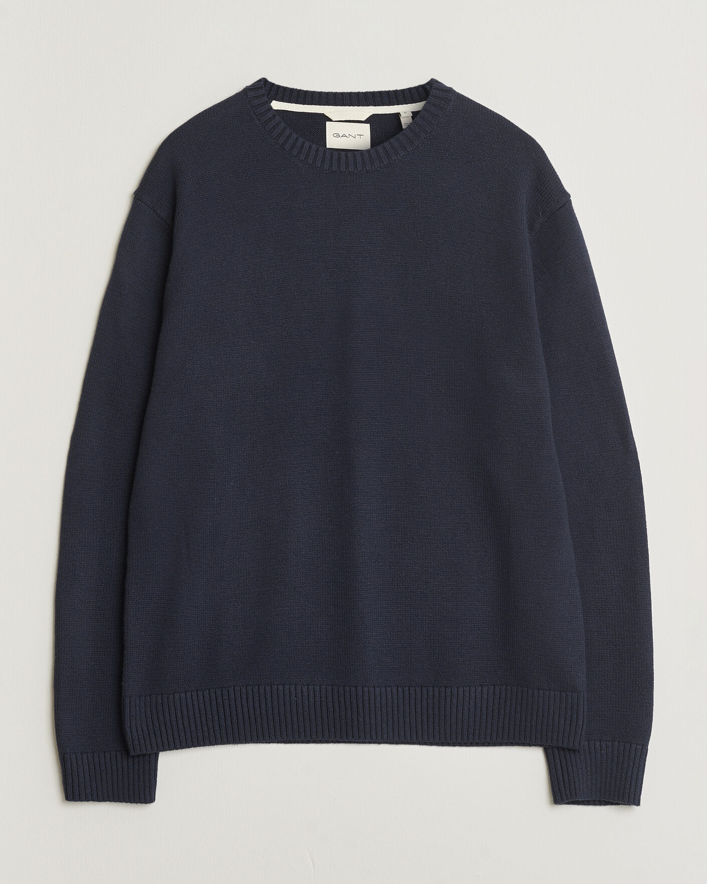 Herre | Trøjer | Gant | Cotton/Cashmere Knitted Sweater Evening Blue