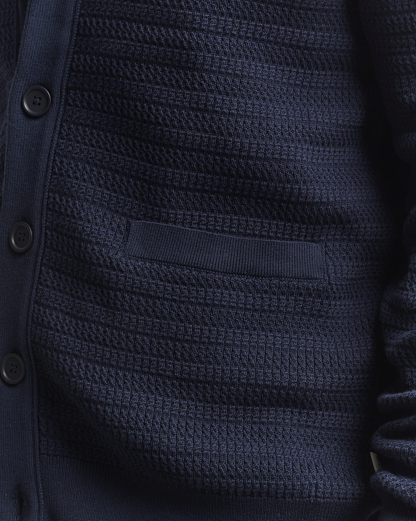 Herre | Trøjer | GANT | Heavy Knitted Shawl Collar Cardigan Evening Blue