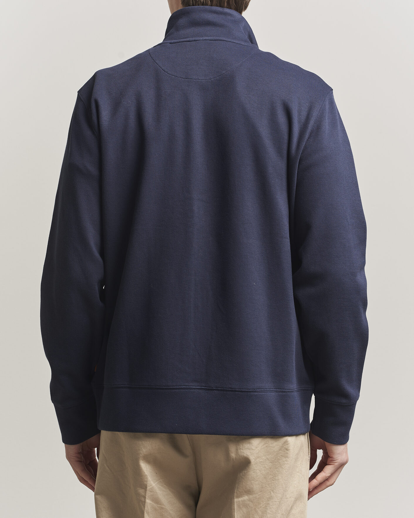 Herre | Trøjer | GANT | Light Sacker Rib Full Zip Evening Blue