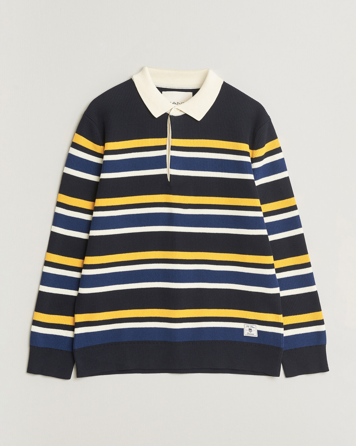 Herre | Trøjer | Gant | Multisptriped Knitted Rugger Evening Blue