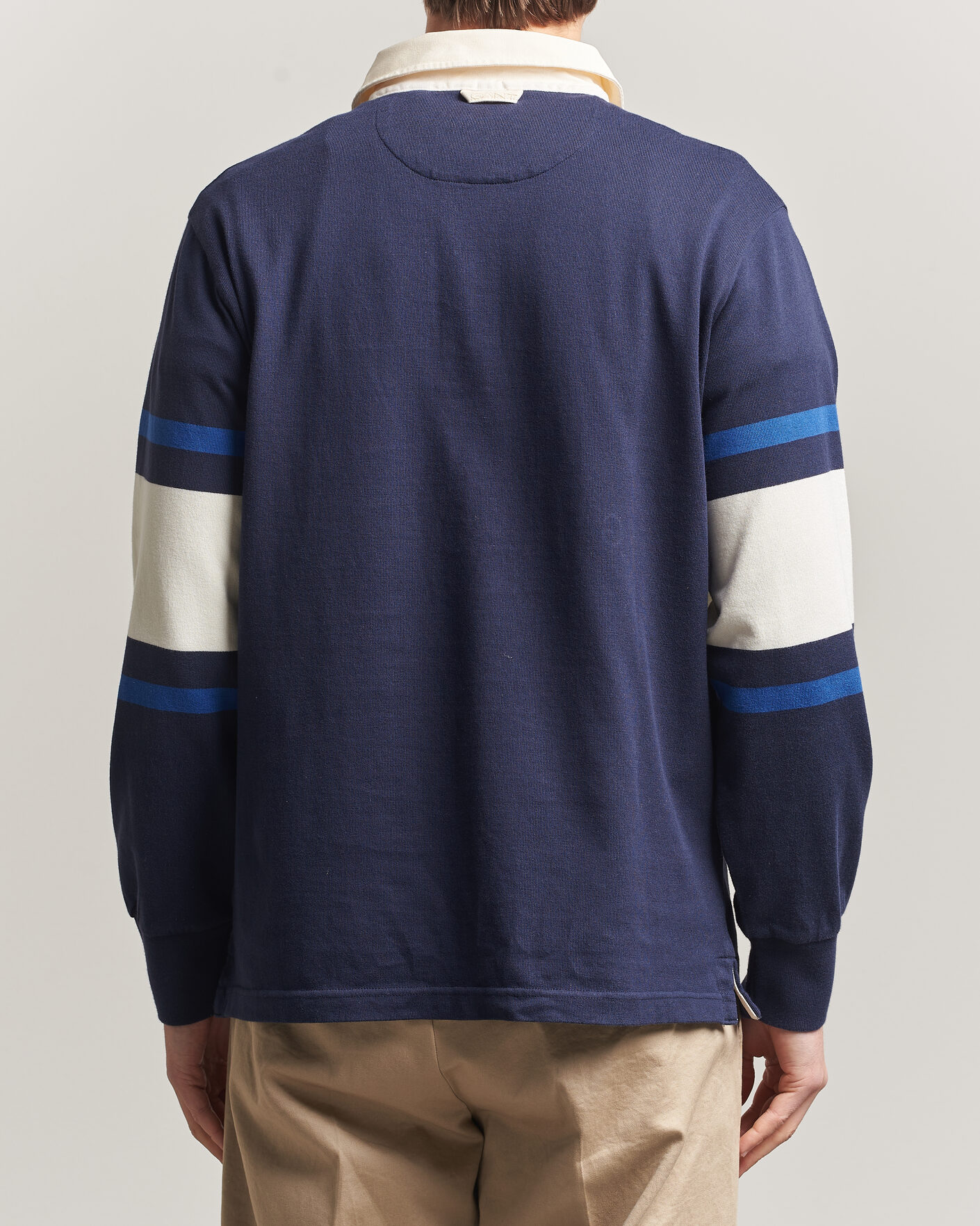 Herre | Trøjer | GANT | Striped Rugger Evening Blue