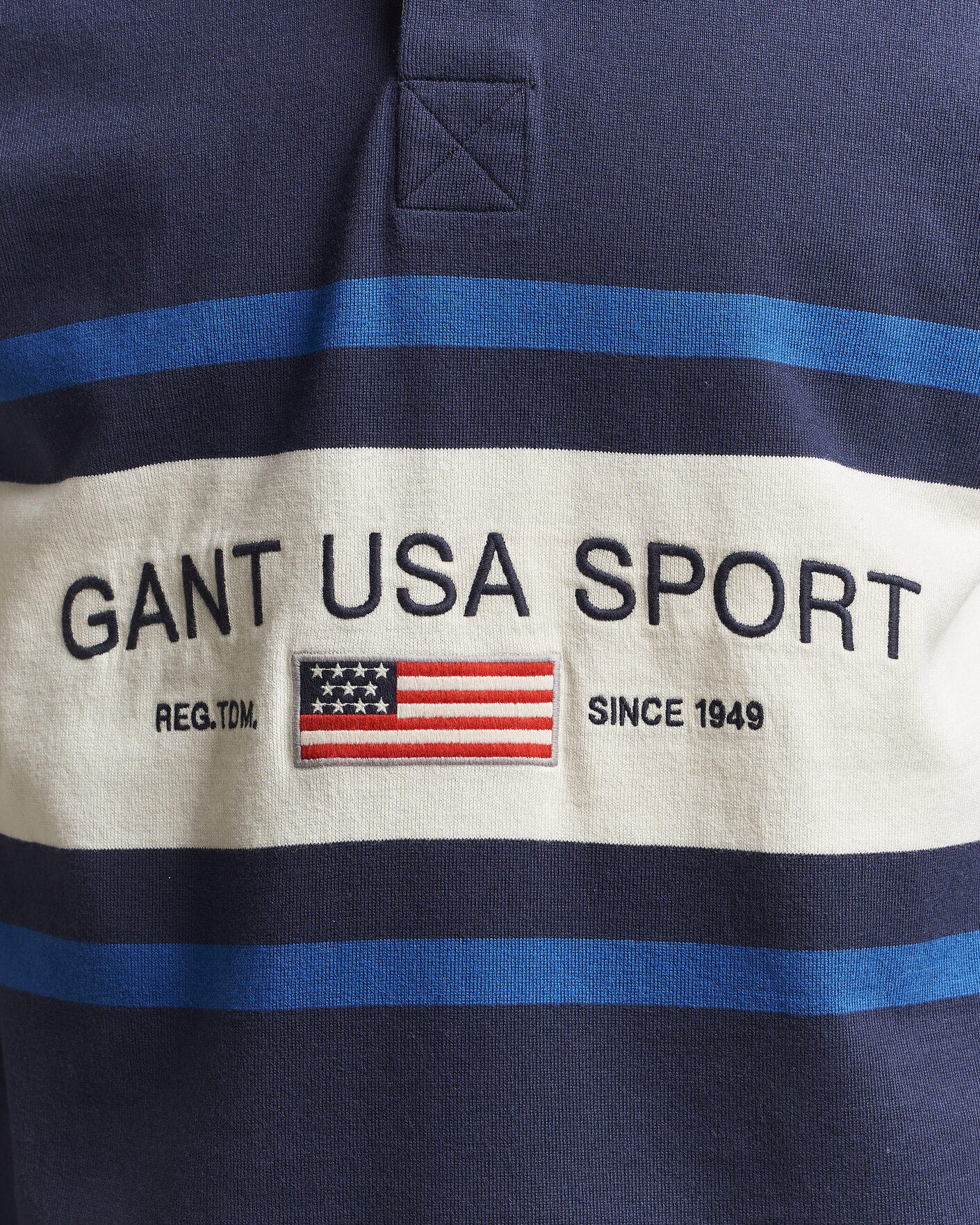 Herre | Trøjer | Gant | Striped Rugger Evening Blue