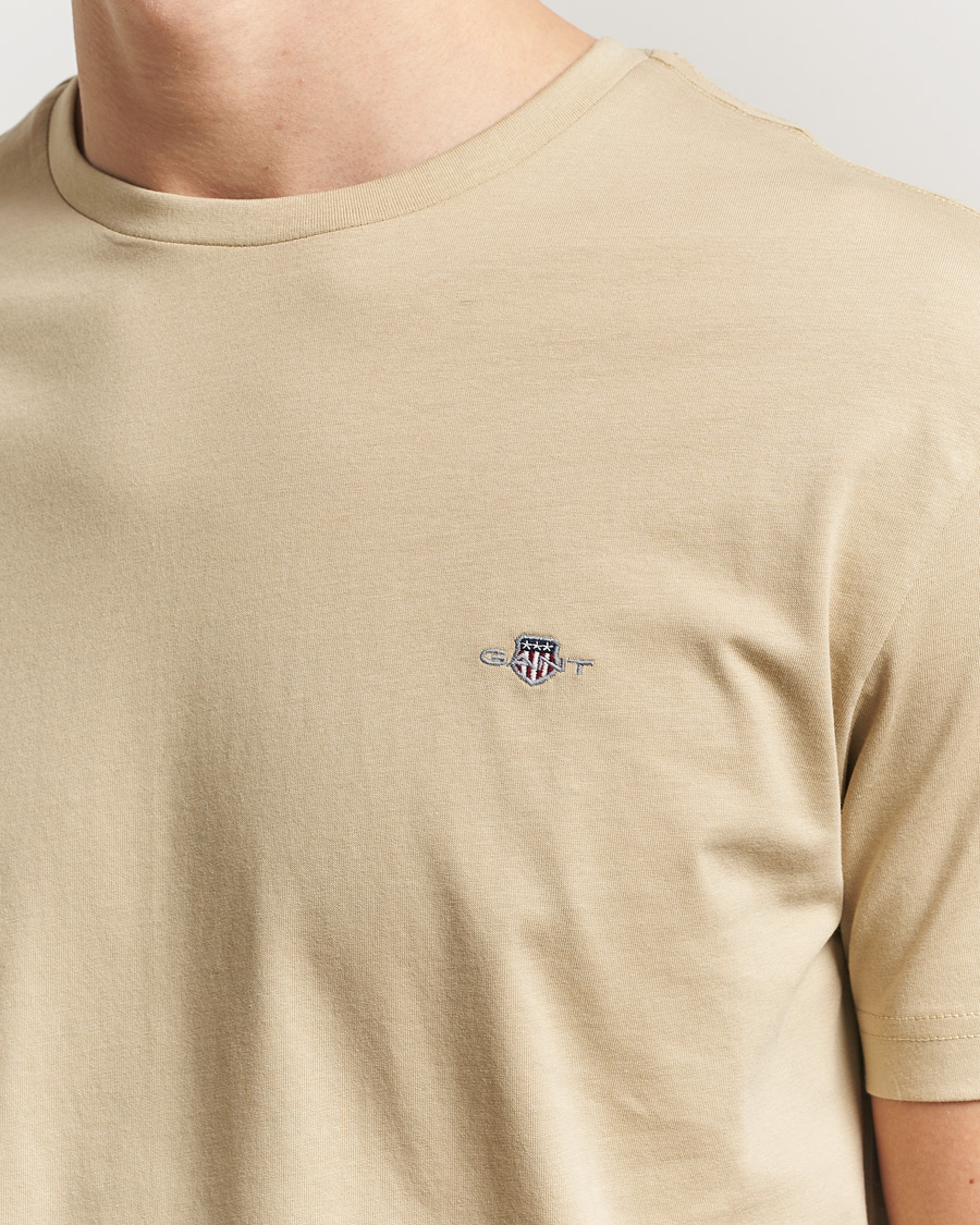 Herre | T-Shirts | GANT | The Original T-Shirt Oat Beige