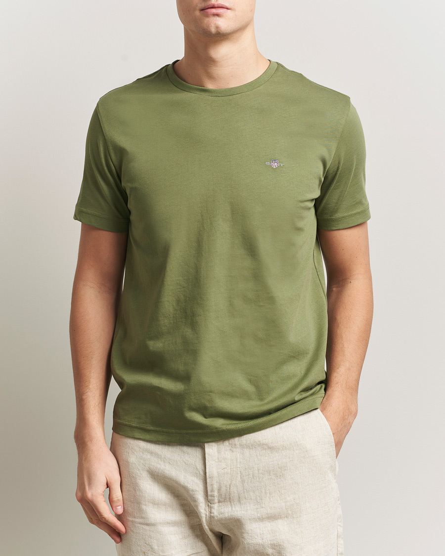 Herre | T-Shirts | Gant | The Original T-Shirt Dry Herb Green
