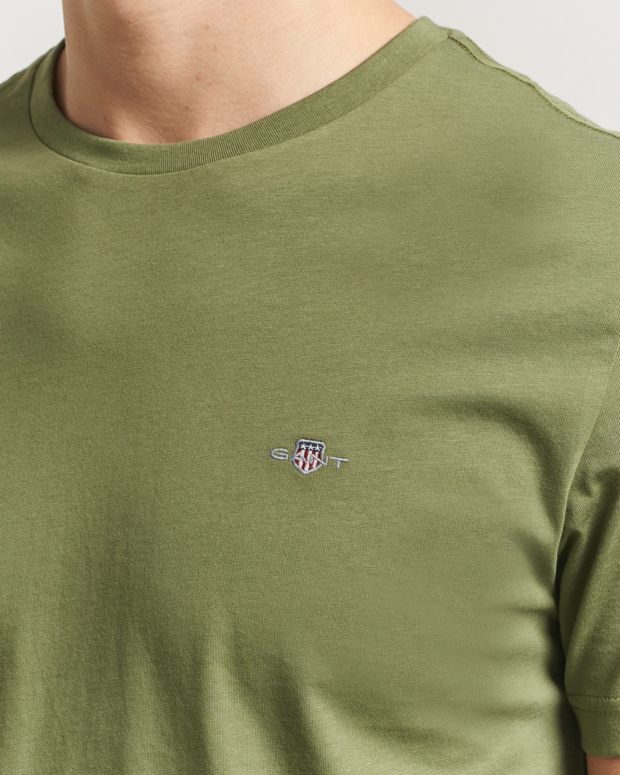 Herre | T-Shirts | Gant | The Original T-Shirt Dry Herb Green