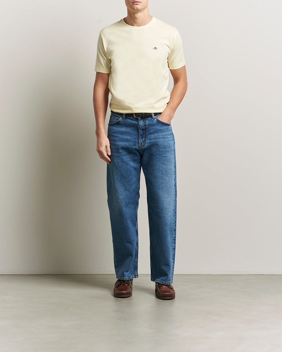 Herre | T-Shirts | GANT | The Original T-Shirt Vanilla Yellow