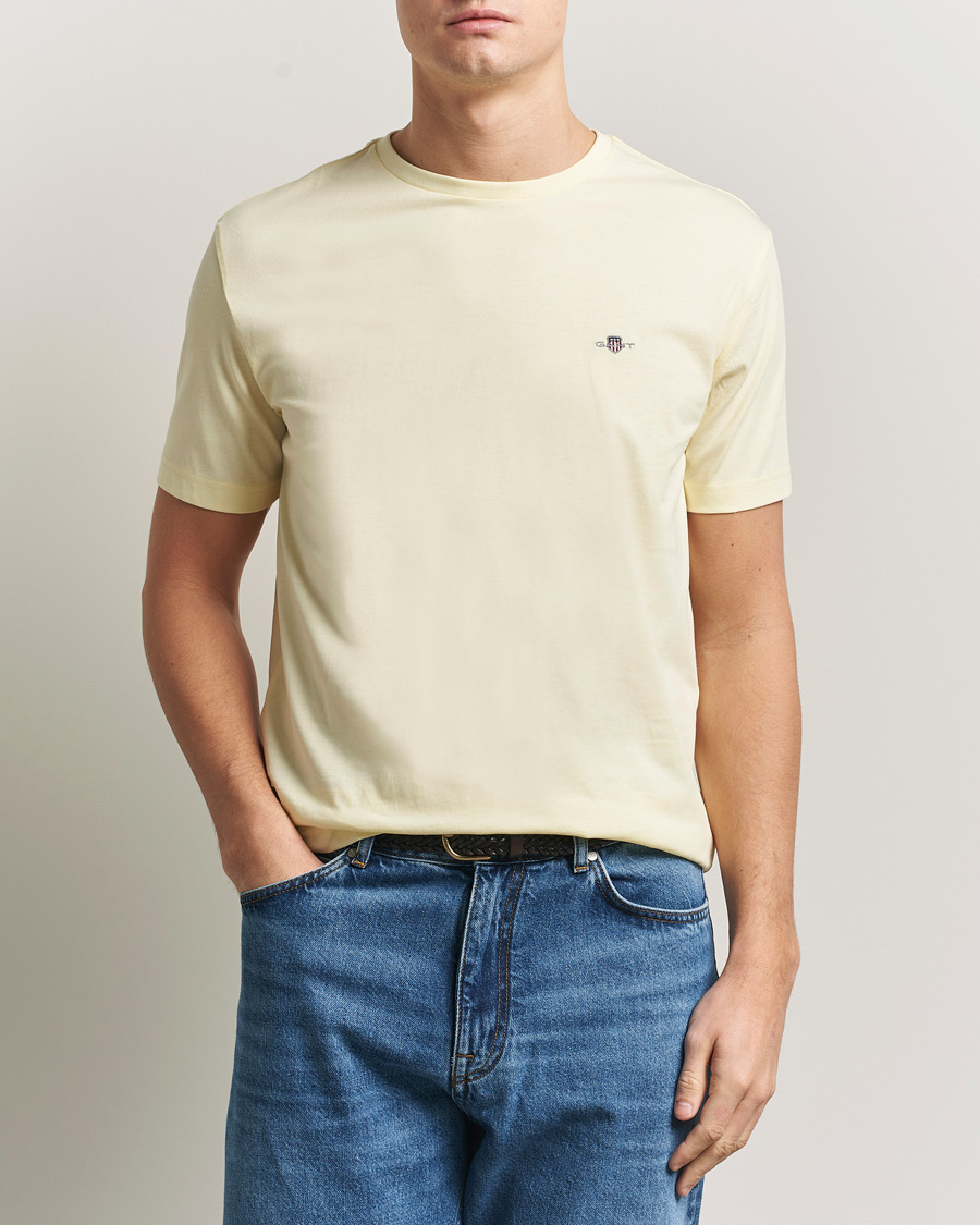 Herre | T-Shirts | GANT | The Original T-Shirt Vanilla Yellow