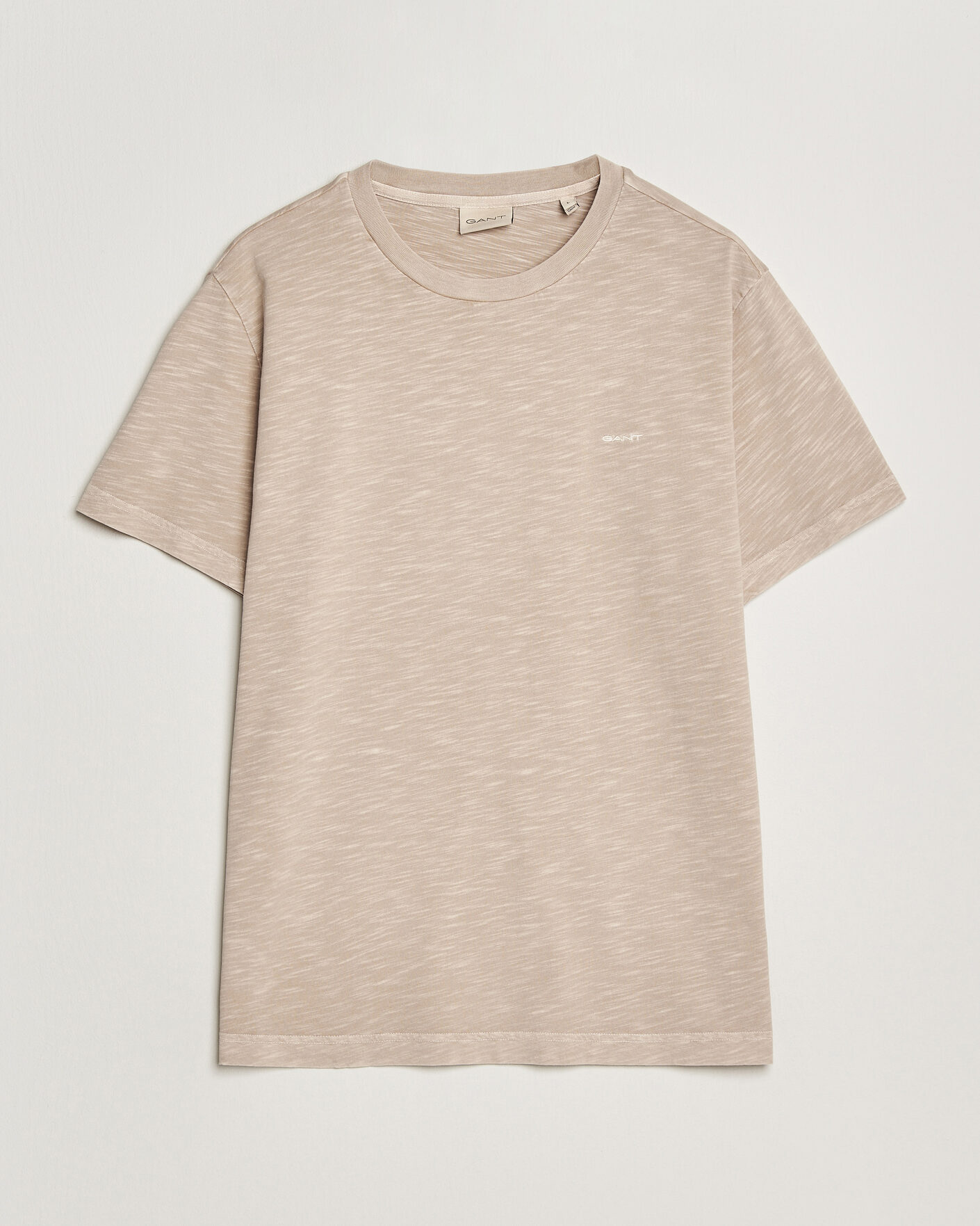 Herre | T-Shirts | GANT | Washed Slub T-Shirt Oat Beige