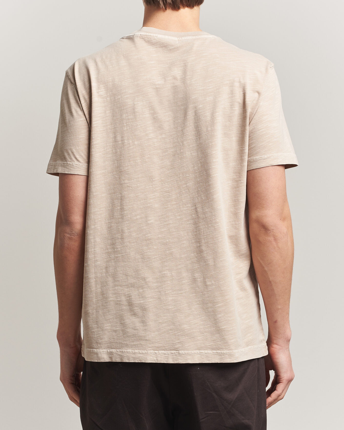 Herre | T-Shirts | GANT | Washed Slub T-Shirt Oat Beige