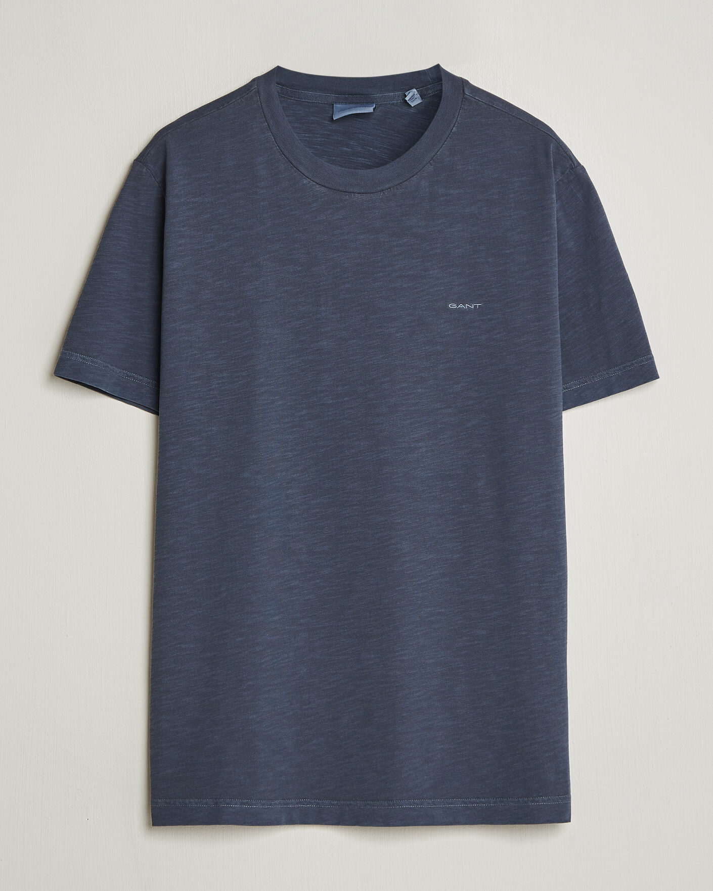 Herre | T-Shirts | Gant | Washed Slub T-Shirt Evening Blue