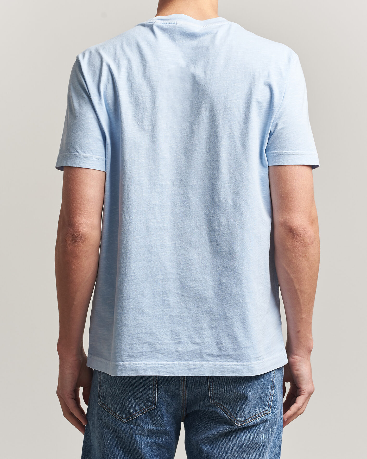 Herre | T-Shirts | Gant | Washed Slub T-Shirt Fresh Blue