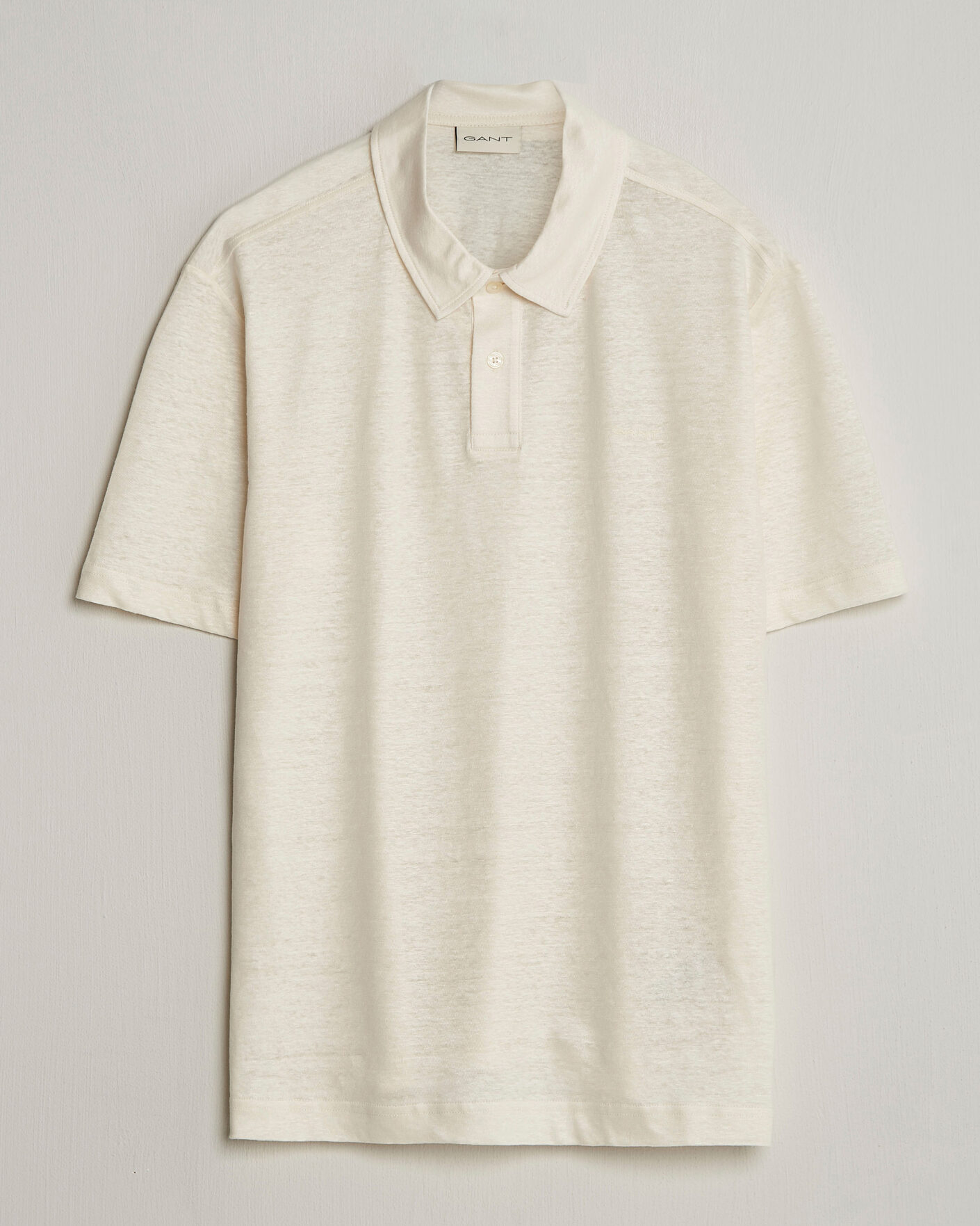 Herre | Polotrøjer | GANT | Linen Polo Creamed White
