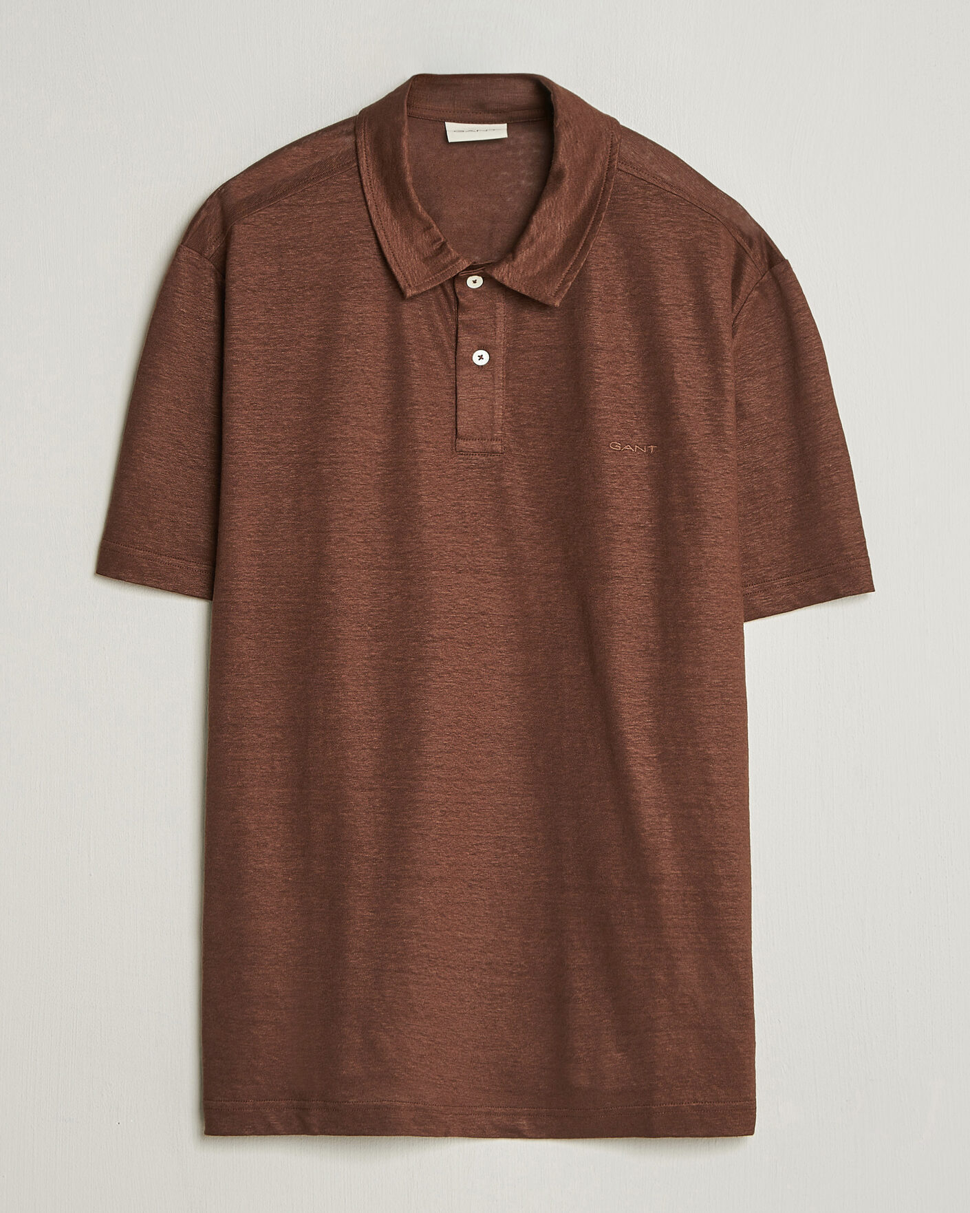 Herre | Polotrøjer | GANT | Linen Polo Mahogany Brown