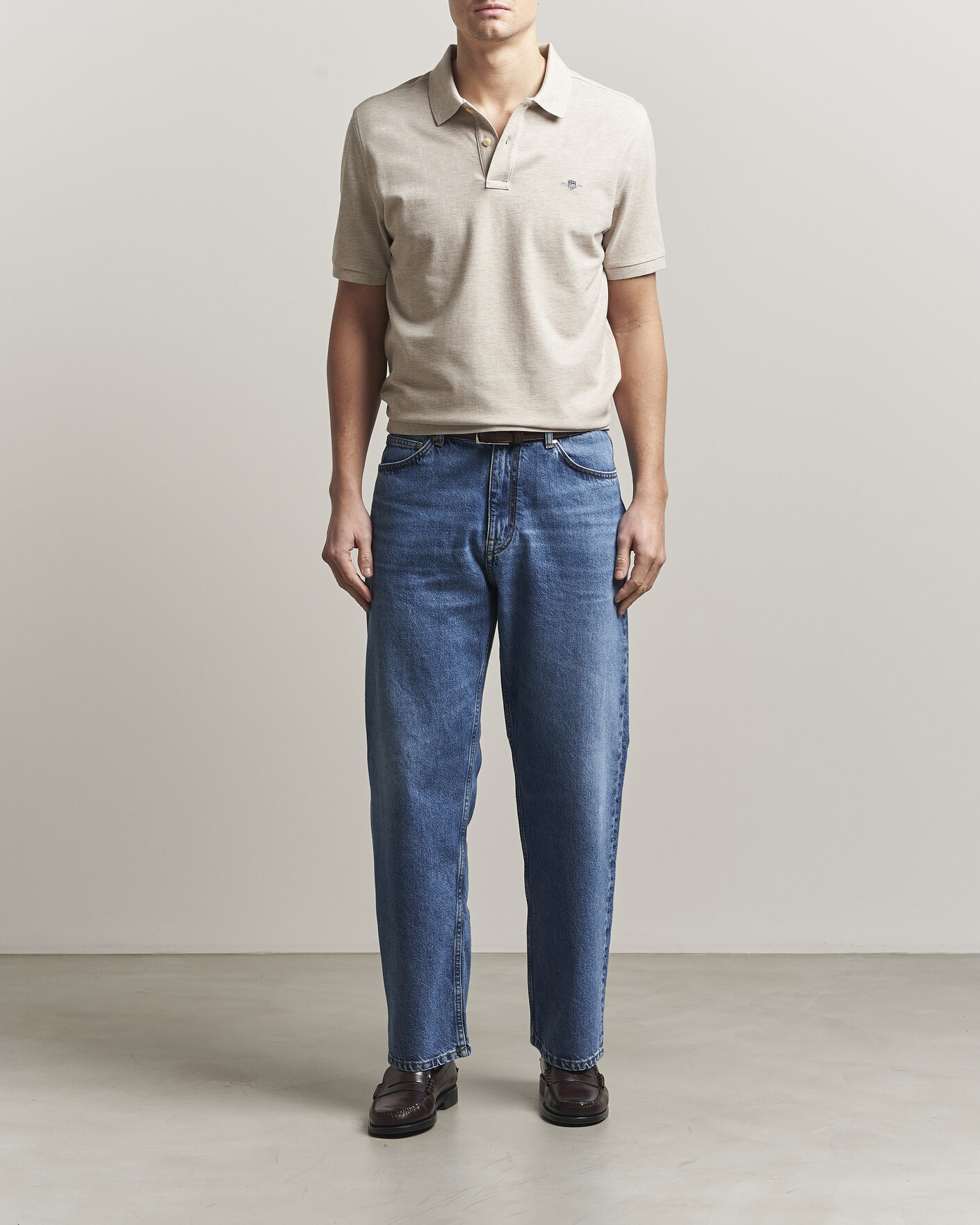 Herre | Polotrøjer | Gant | The Original Polo Oat Melange
