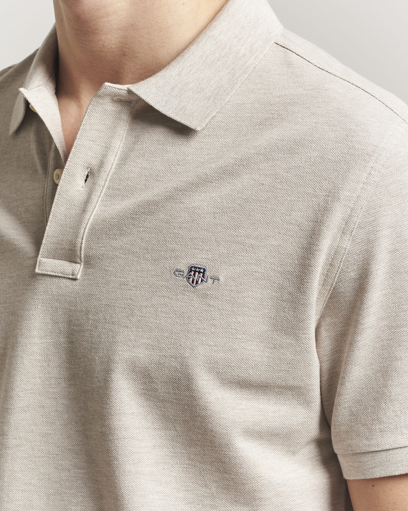 Herre | Polotrøjer | Gant | The Original Polo Oat Melange