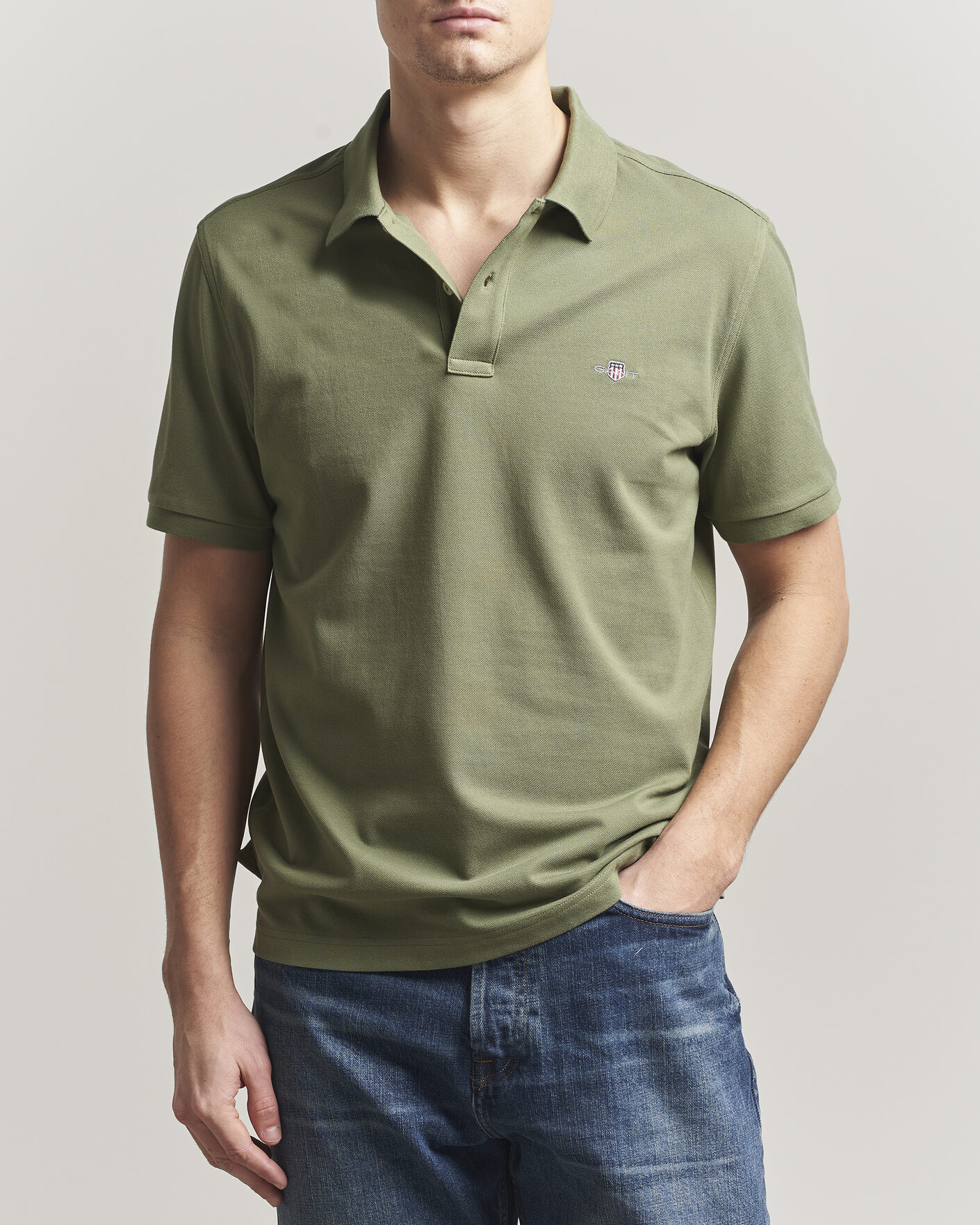 Herre | Polotrøjer | GANT | The Original Polo Dry Herb Green