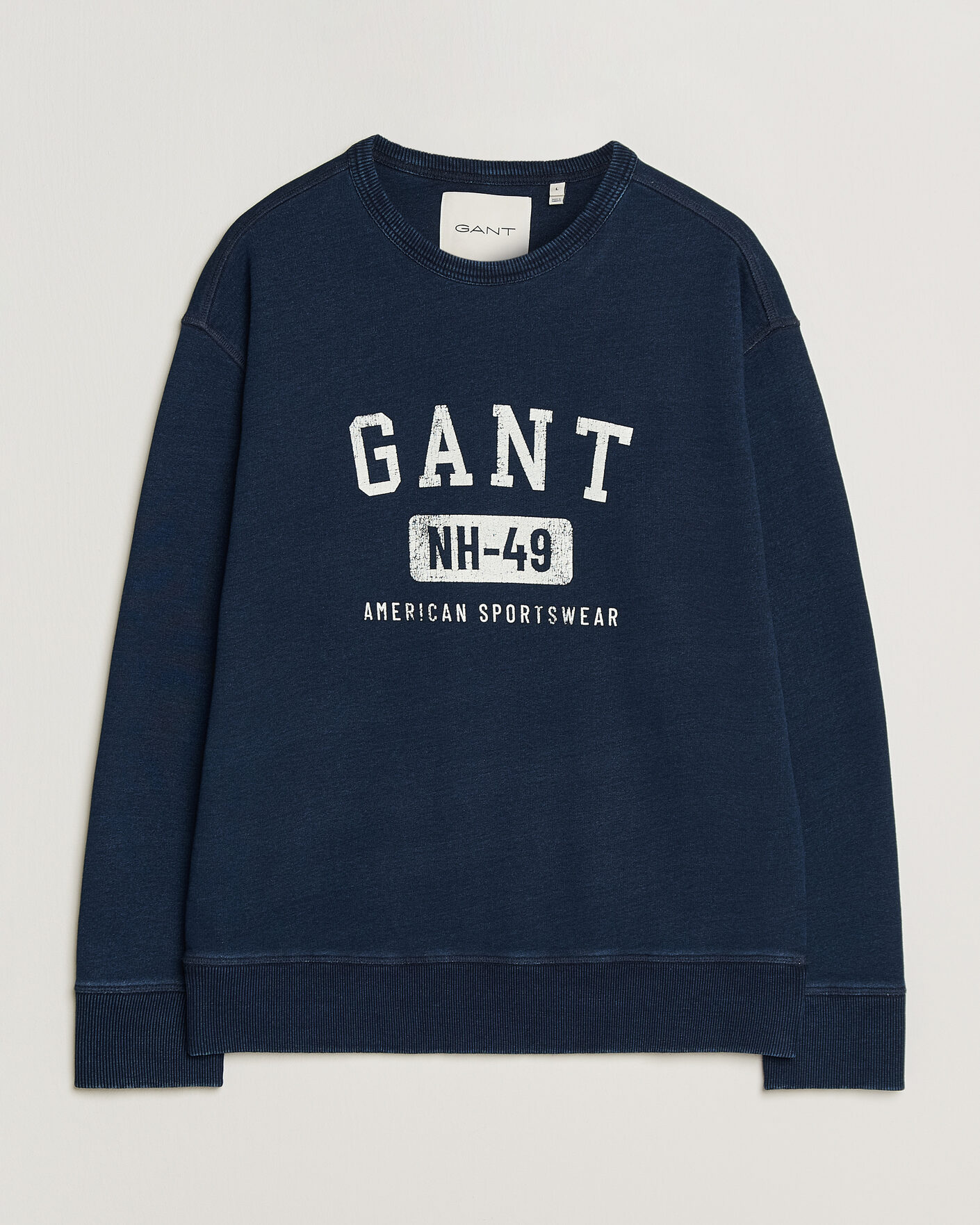Herre | Trøjer | GANT | Indigo Graphic Sweatshirt Dark Blue