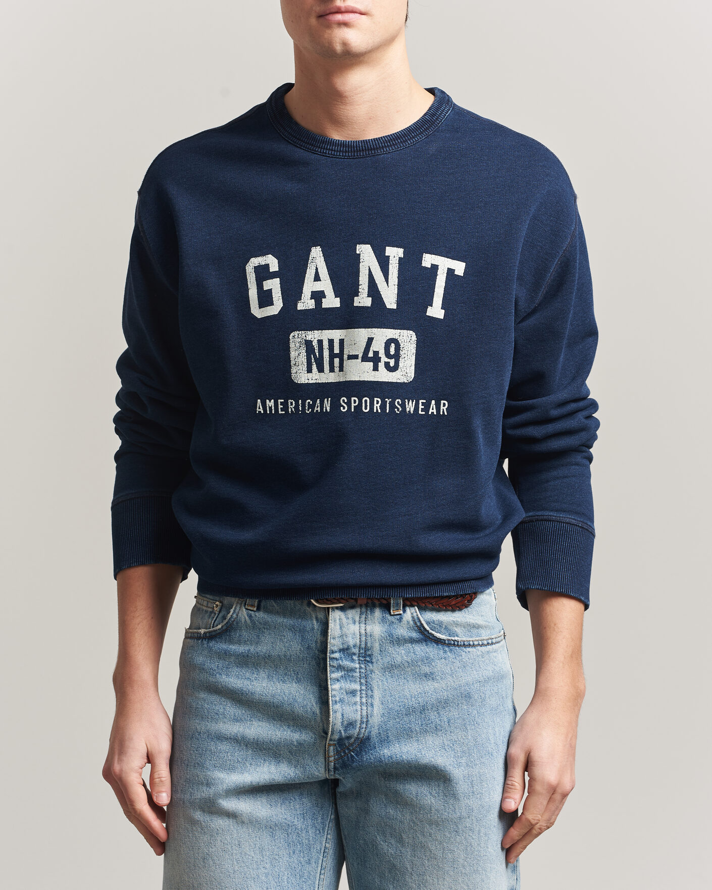 Herre | Trøjer | Gant | Indigo Graphic Sweatshirt Dark Blue