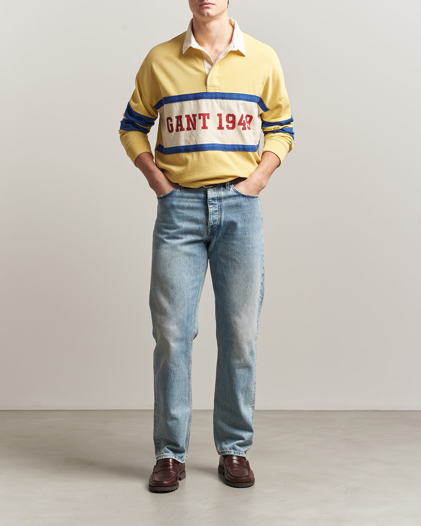 Herre | Trøjer | Gant | Heavy Rugger Light Mustard Yellow