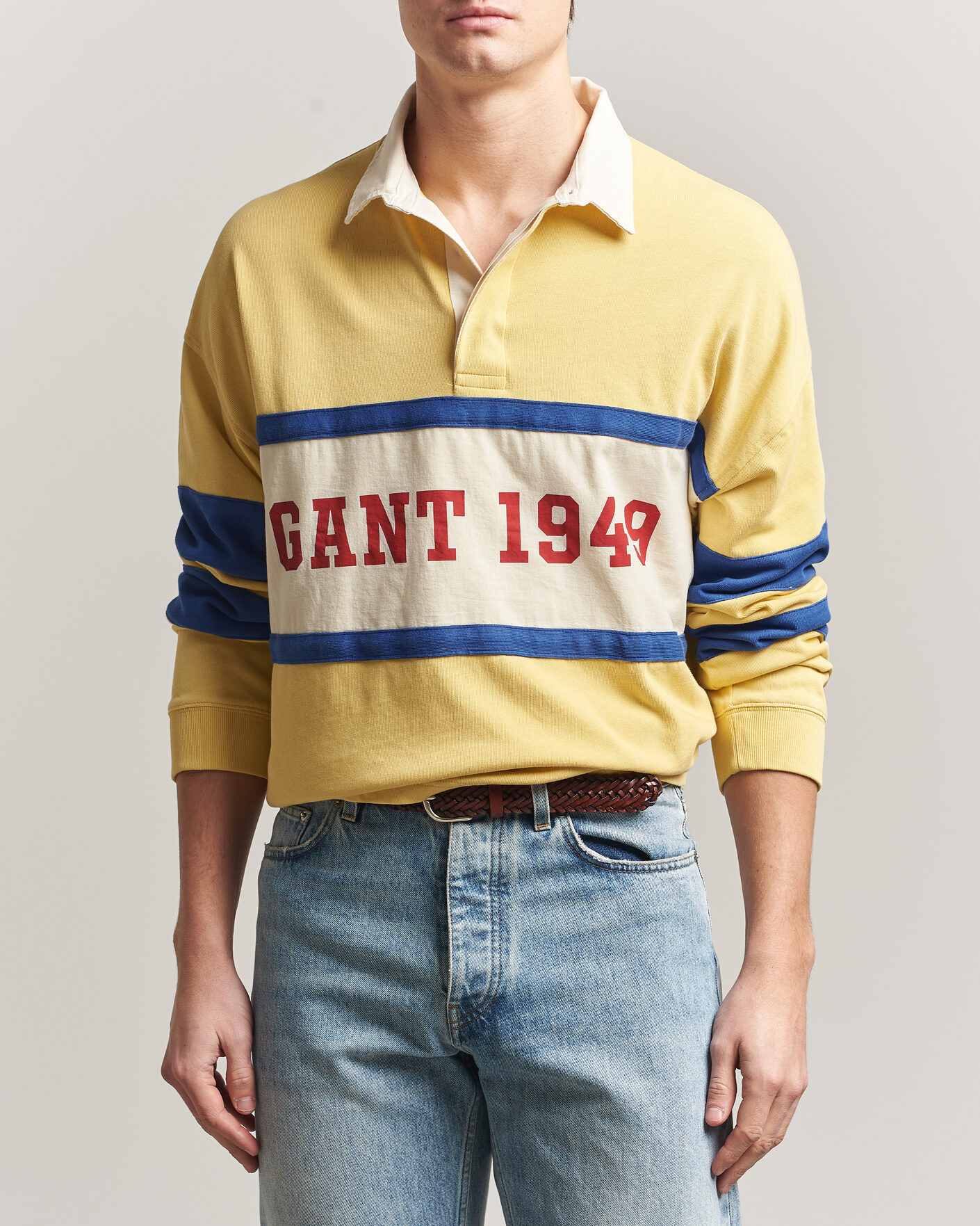 Herre | Trøjer | Gant | Heavy Rugger Light Mustard Yellow