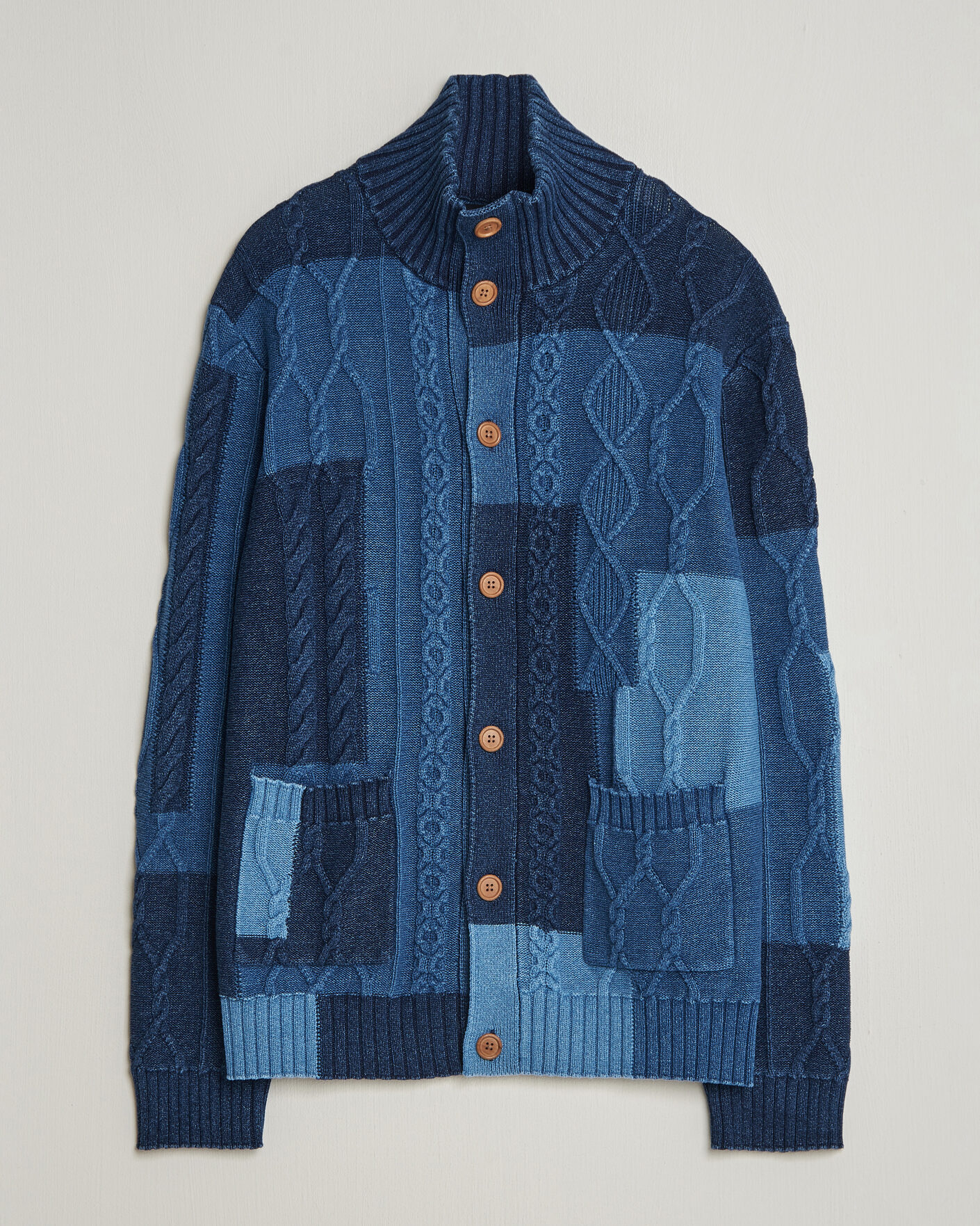 Herre | Trøjer | Gant | Indigo Cotton Cable Cardigan Rich Navy