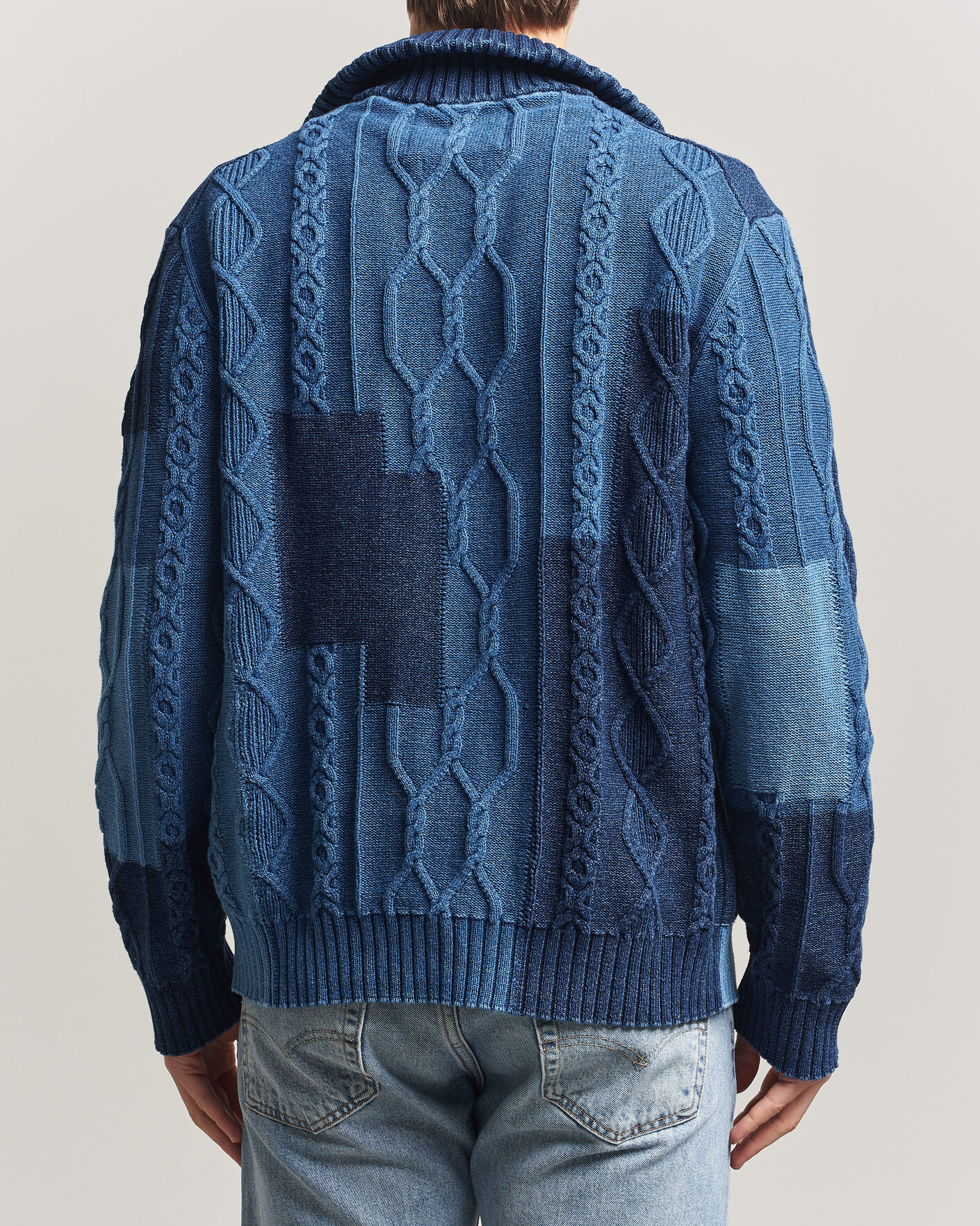 Herre | Trøjer | GANT | Indigo Cotton Cable Cardigan Rich Navy