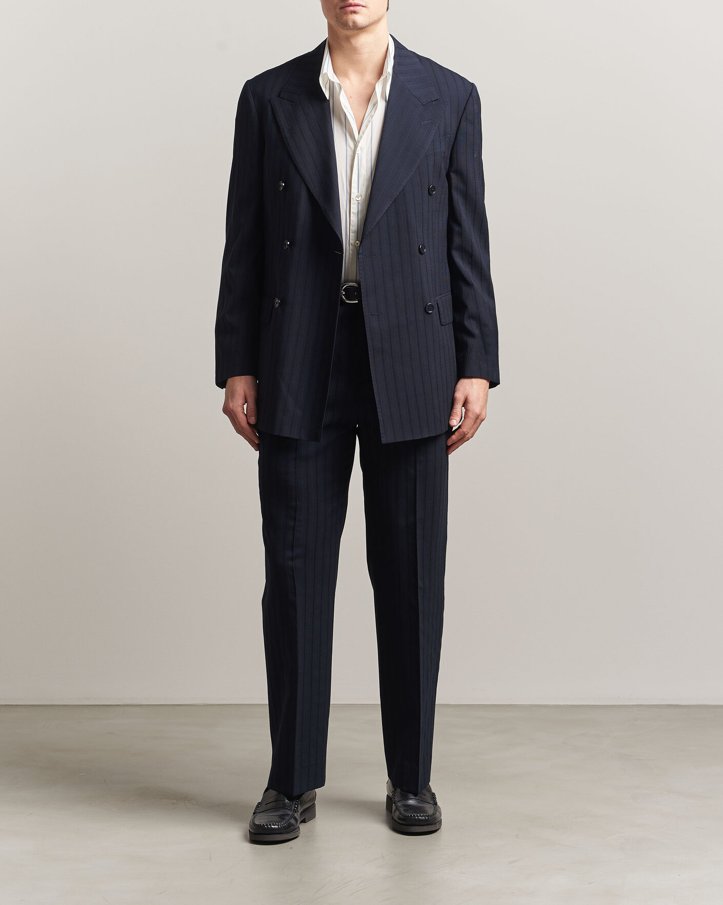 Herre | Blazere & jakker | Gant | Tonal Pinstriped Suit Blazer Evening Blue