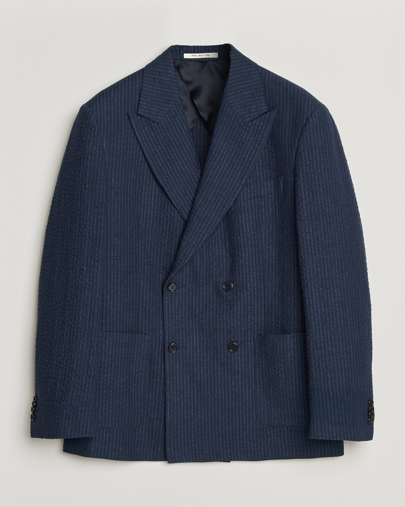 Herre | Blazere & jakker | Gant | Linen Indigo Seersucker Blazer Bid Blue